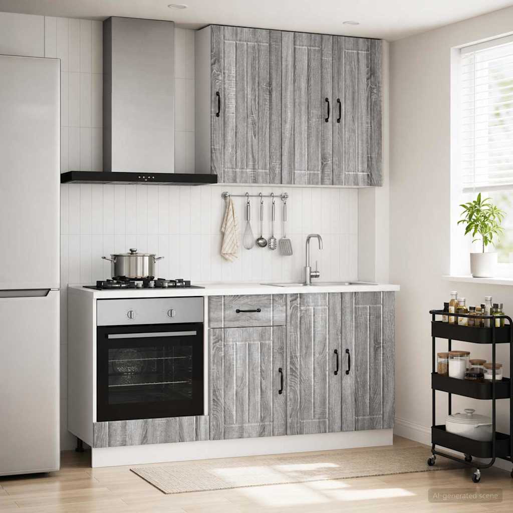 Kücheneinheit LUCCA 5 pcs Grau Sonoma Holzwerkstoff