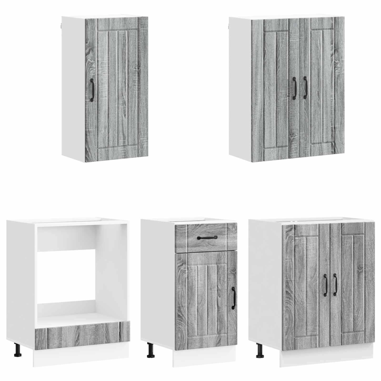 Kücheneinheit LUCCA 5 pcs Grau Sonoma Holzwerkstoff