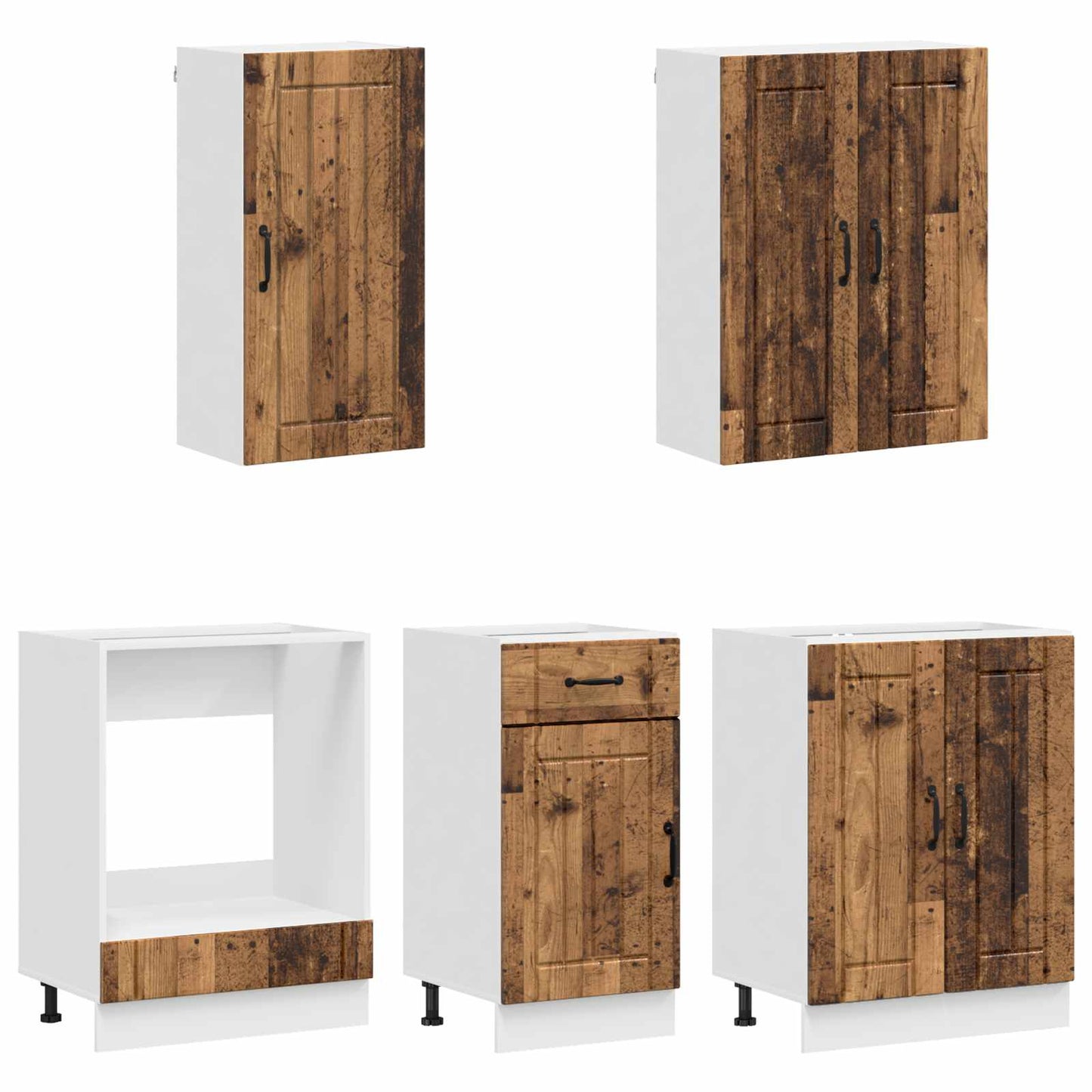 Kücheneinheit LUCCA 5 pcs Altholz Holzwerkstoff