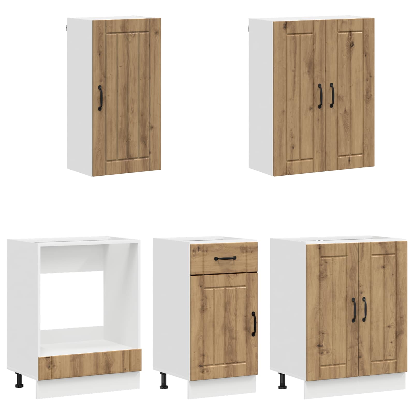 Kücheneinheit LUCCA 5 pcs Artisan-Eiche Holzwerkstoff