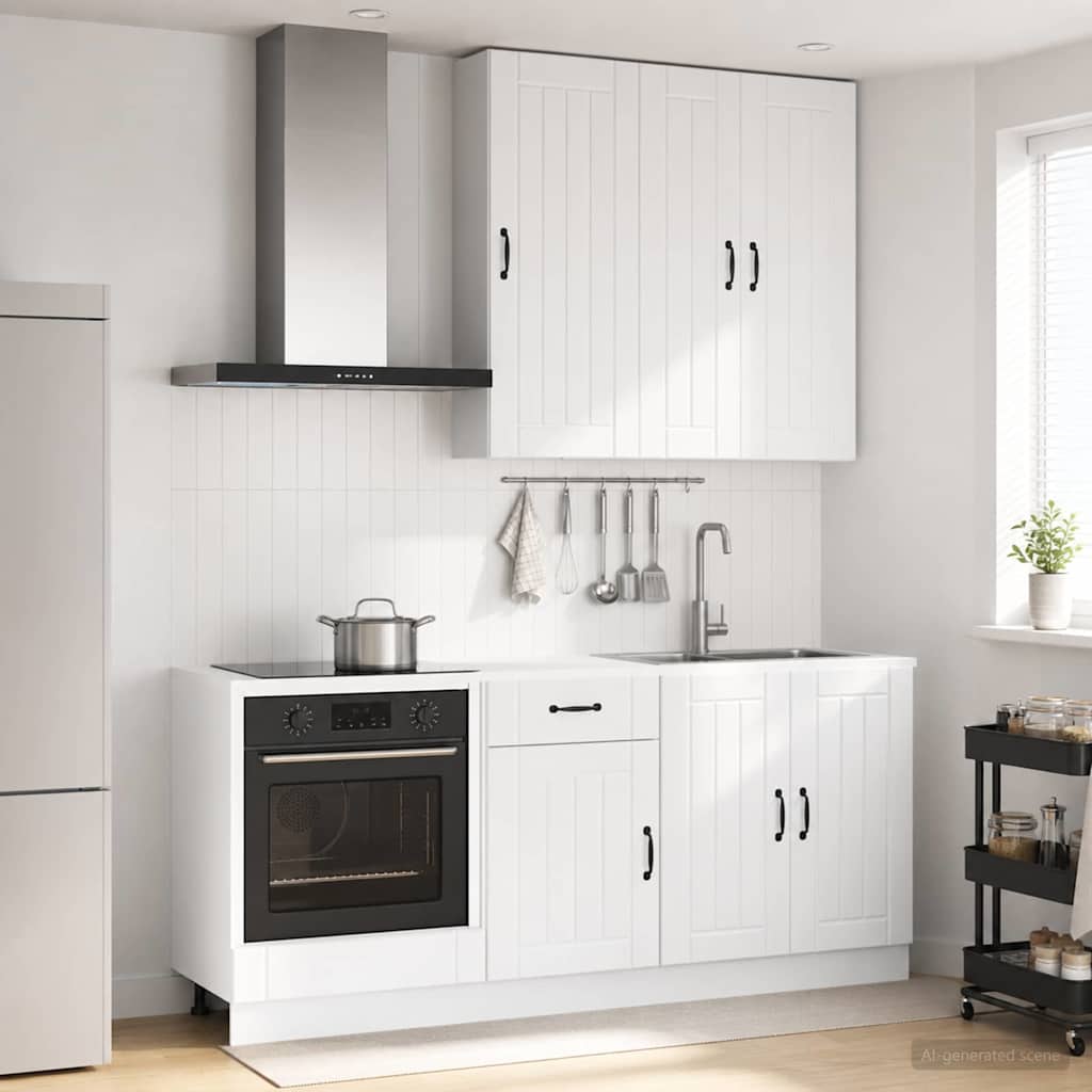 Kücheneinheit LUCCA 5 pcs Hochglanz Weiß Holzwerkstoff