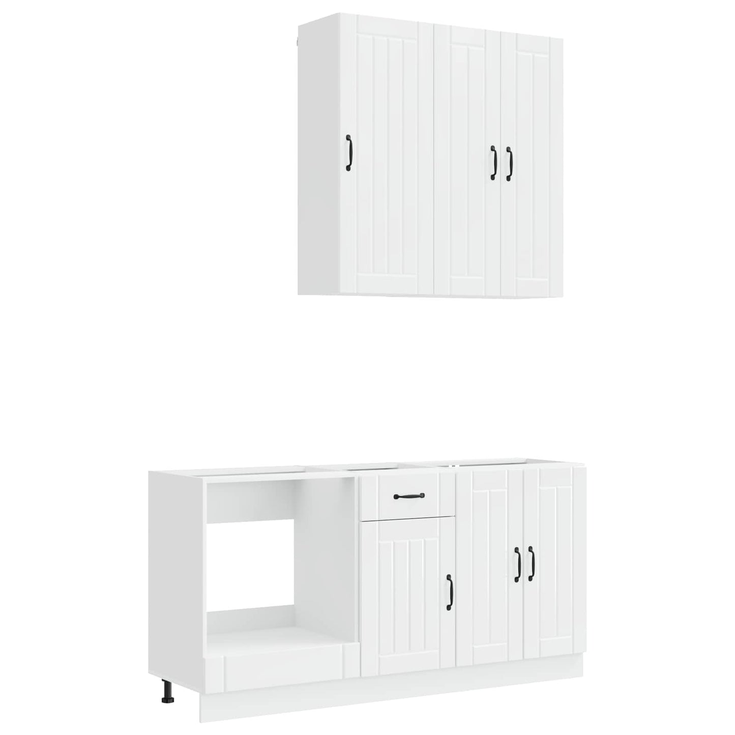Kücheneinheit LUCCA 5 pcs Hochglanz Weiß Holzwerkstoff