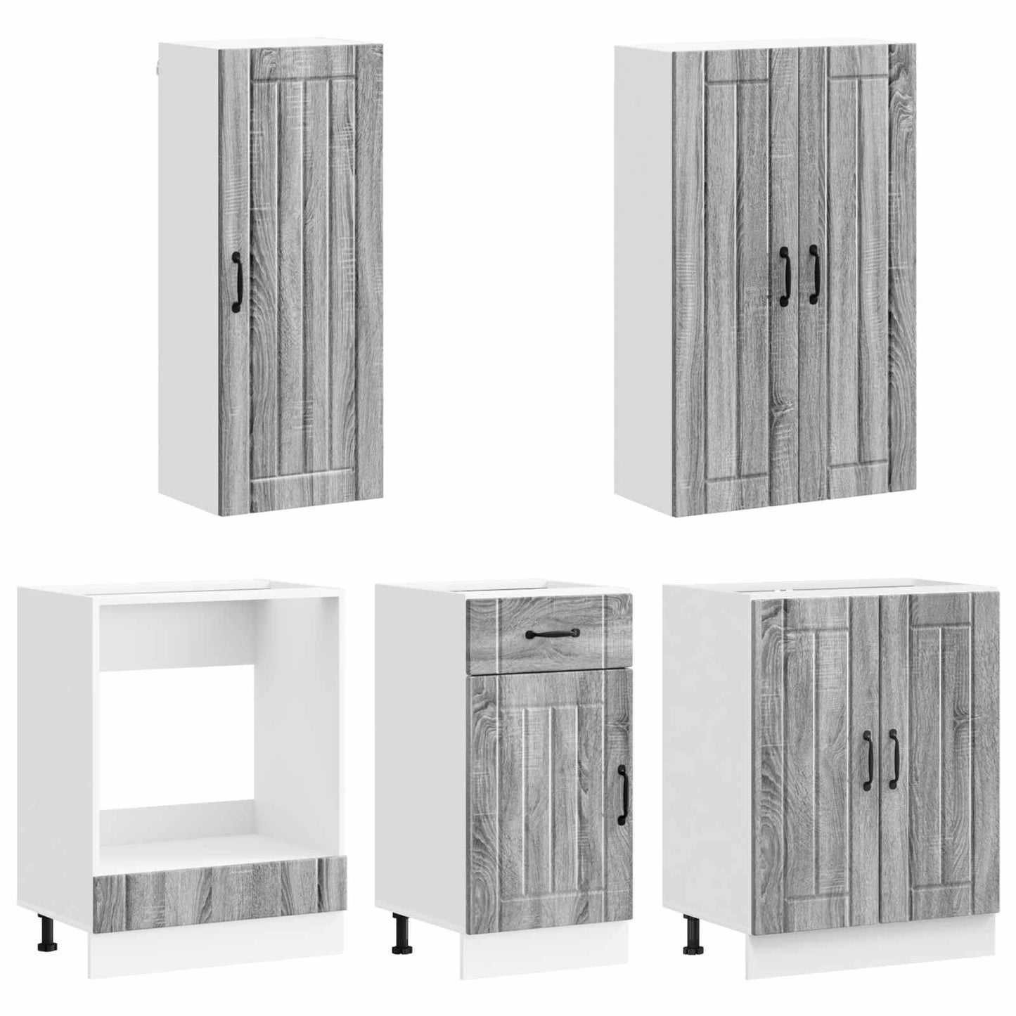 Kücheneinheit LUCCA 5 pcs Grau Sonoma Holzwerkstoff