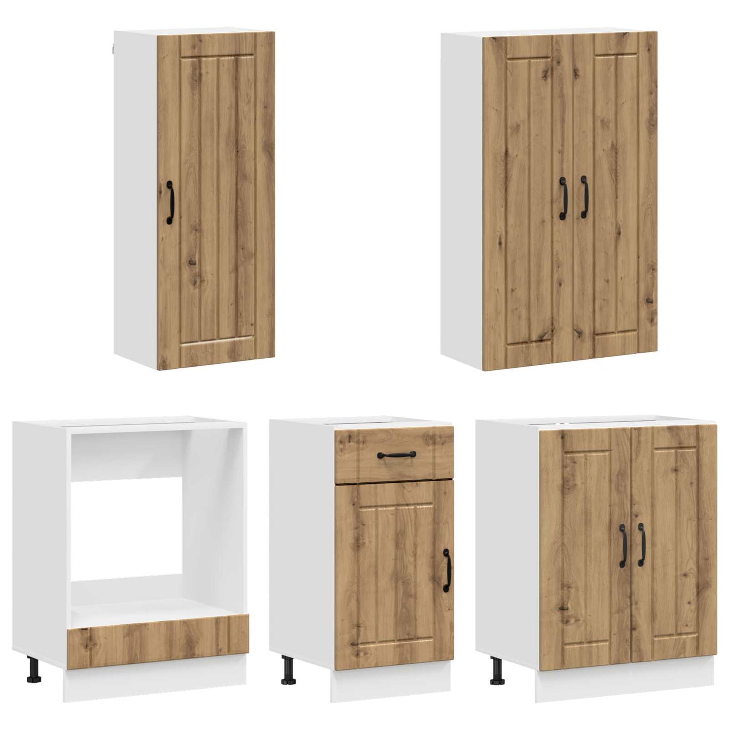 Kücheneinheit LUCCA 5 pcs Artisan-Eiche Holzwerkstoff