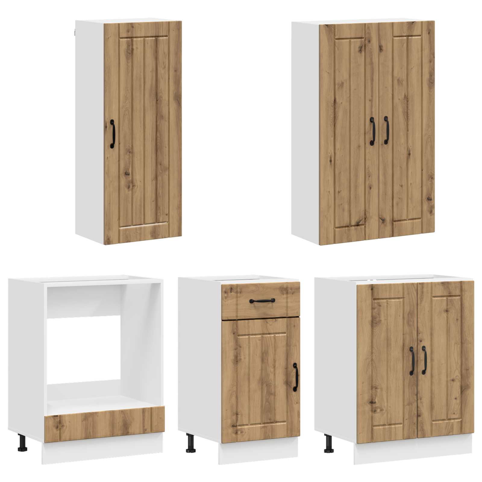 Kücheneinheit LUCCA 5 pcs Artisan-Eiche Holzwerkstoff
