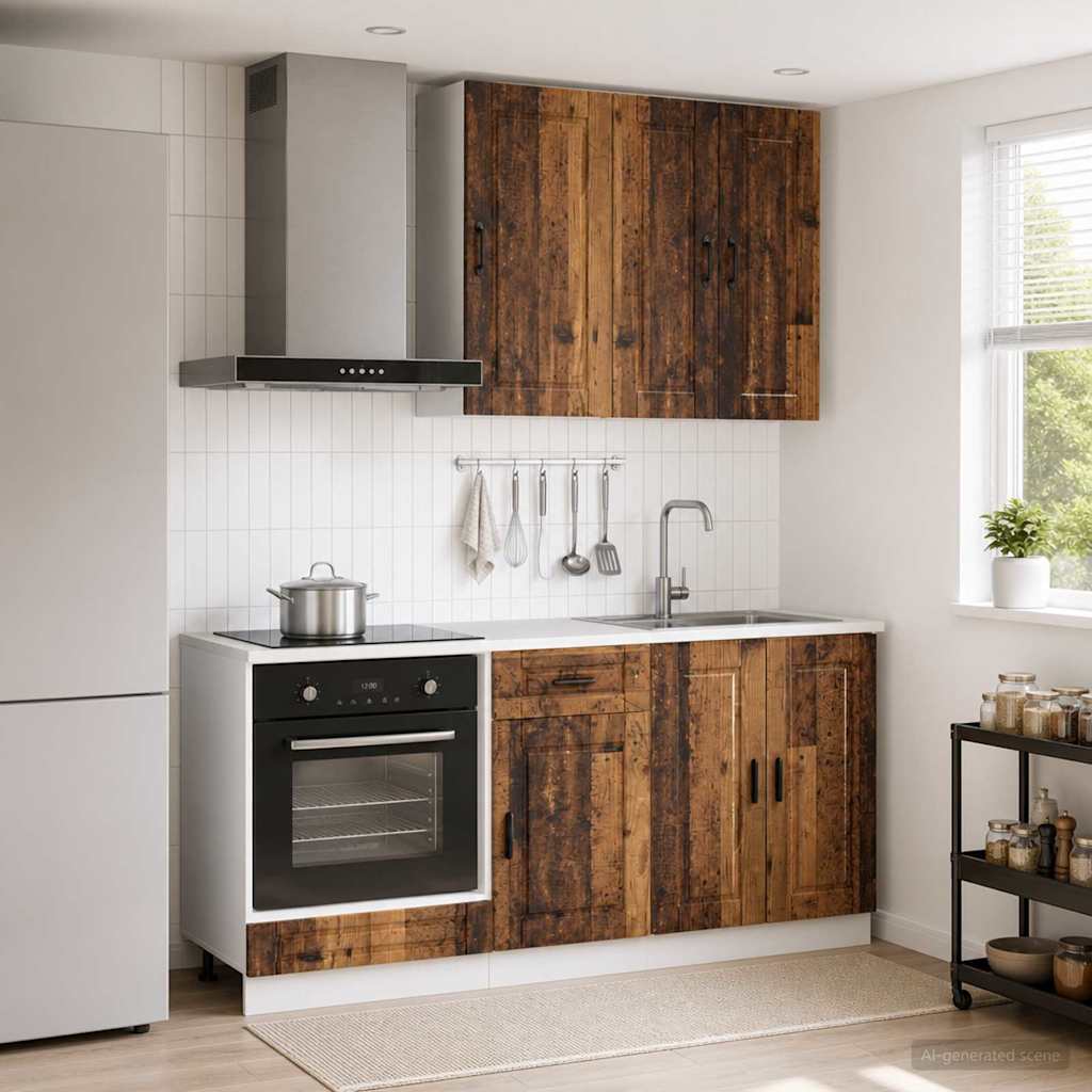 Kücheneinheit PORTO 5 stk. Altholz Holzwerkstoff