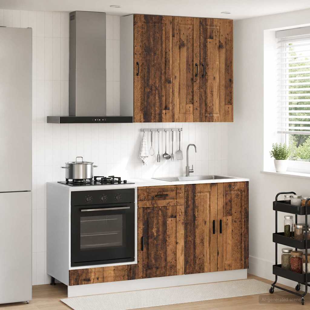 Kücheneinheit PORTO 5 stk. Altholz Holzwerkstoff