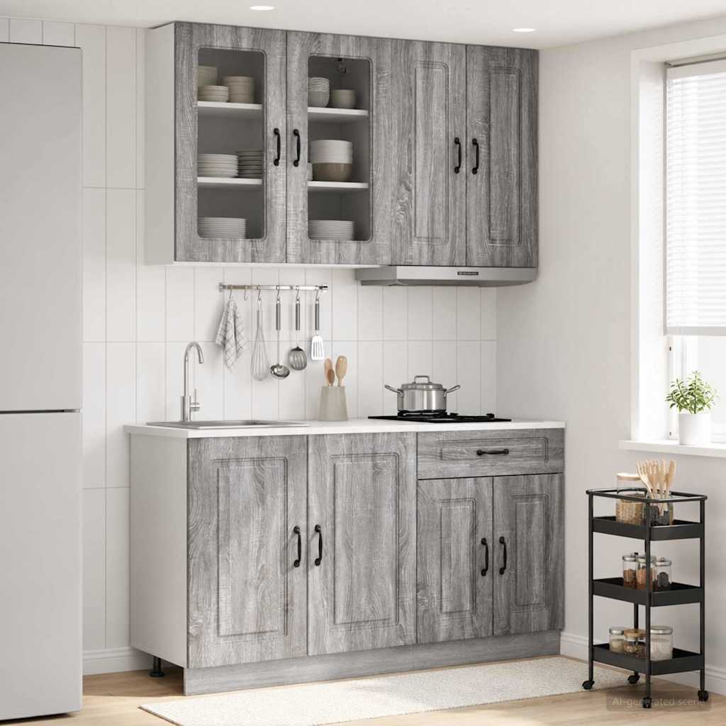 Kücheneinheit KALMAR 4 stk. Grau Sonoma Holzwerkstoff