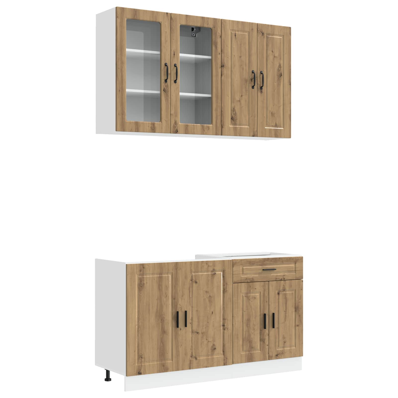 Kücheneinheit PORTO 4 stk. Artisan-Eiche Holzwerkstoff