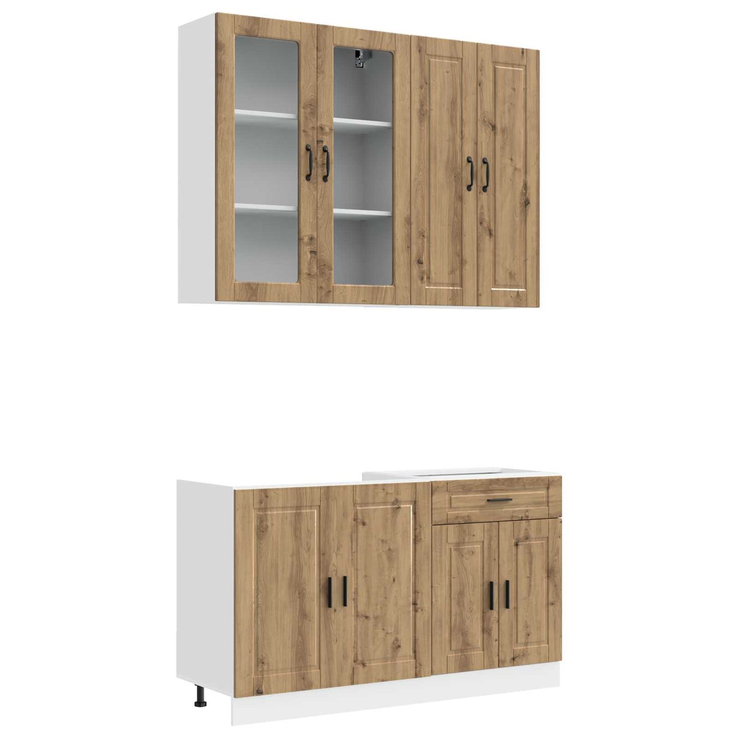 Kücheneinheit PORTO 4 stk. Artisan-Eiche Holzwerkstoff