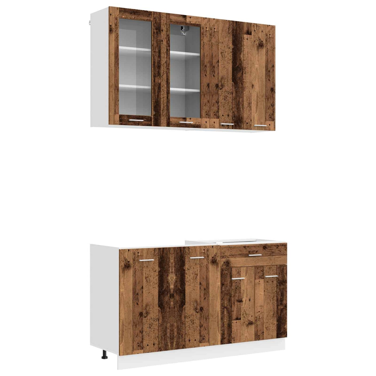 Kücheneinheit LYON 4 pcs Altholz Holzwerkstoff