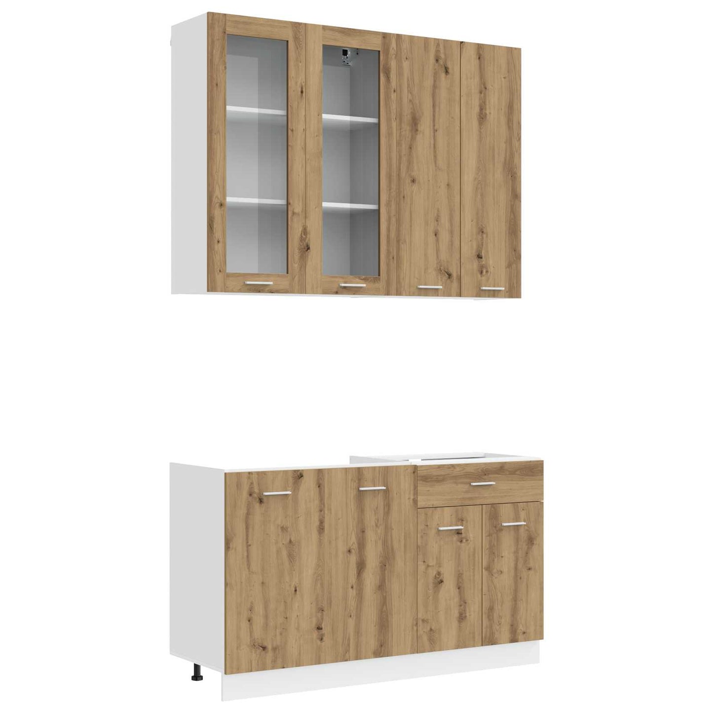 Kücheneinheit LYON 4 stk. Artisan-Eiche Holzwerkstoff