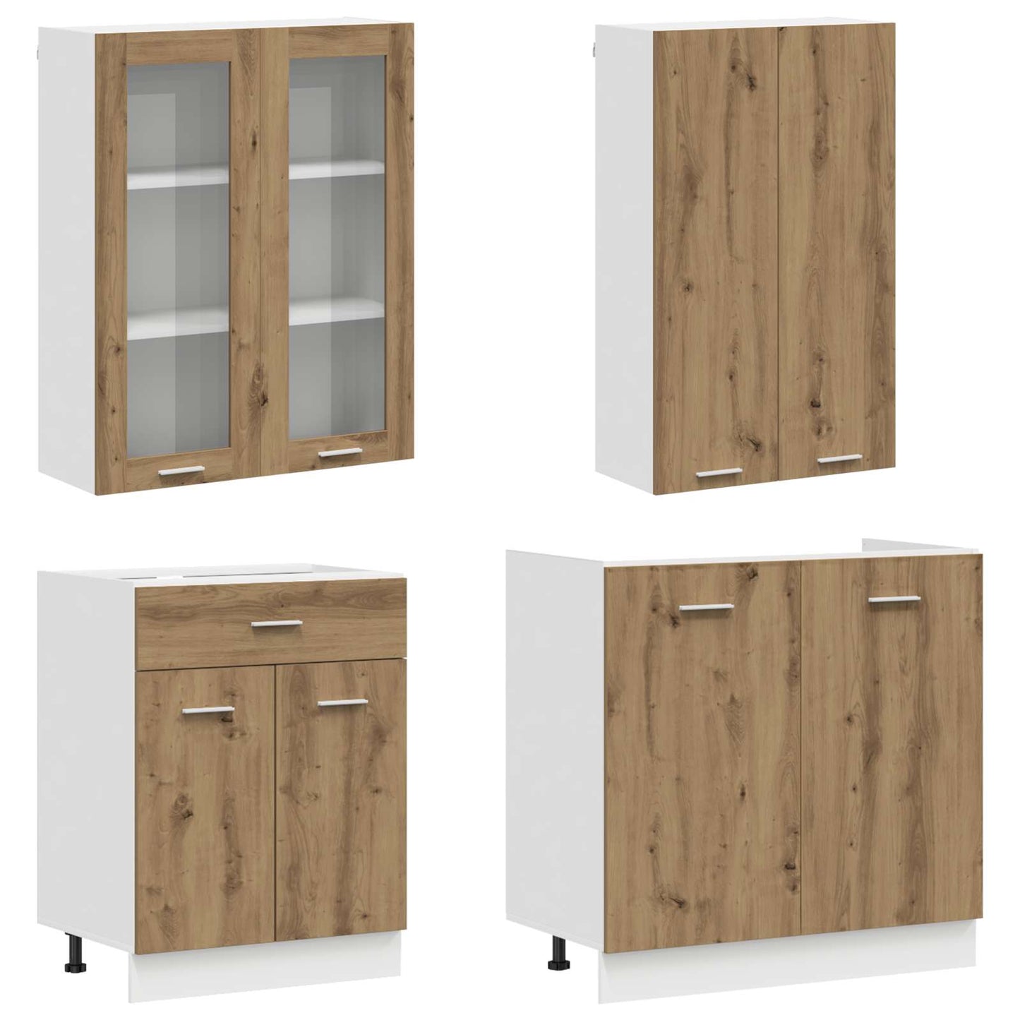 Kücheneinheit LYON 4 stk. Artisan-Eiche Holzwerkstoff