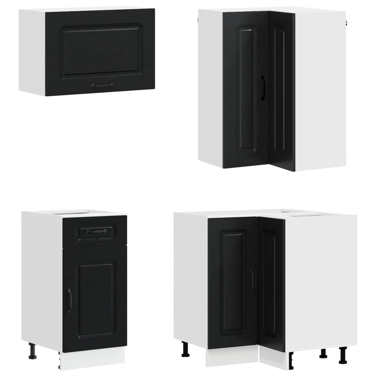 Kücheneinheit KALMAR 8 pcs Schwarz Holzwerkstoff