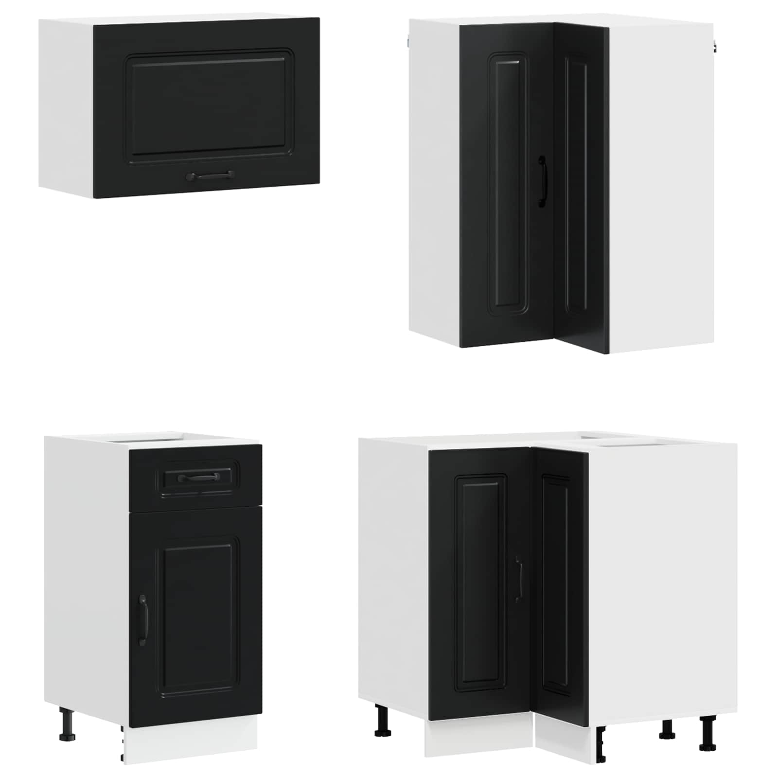 Kücheneinheit KALMAR 8 pcs Schwarz Holzwerkstoff