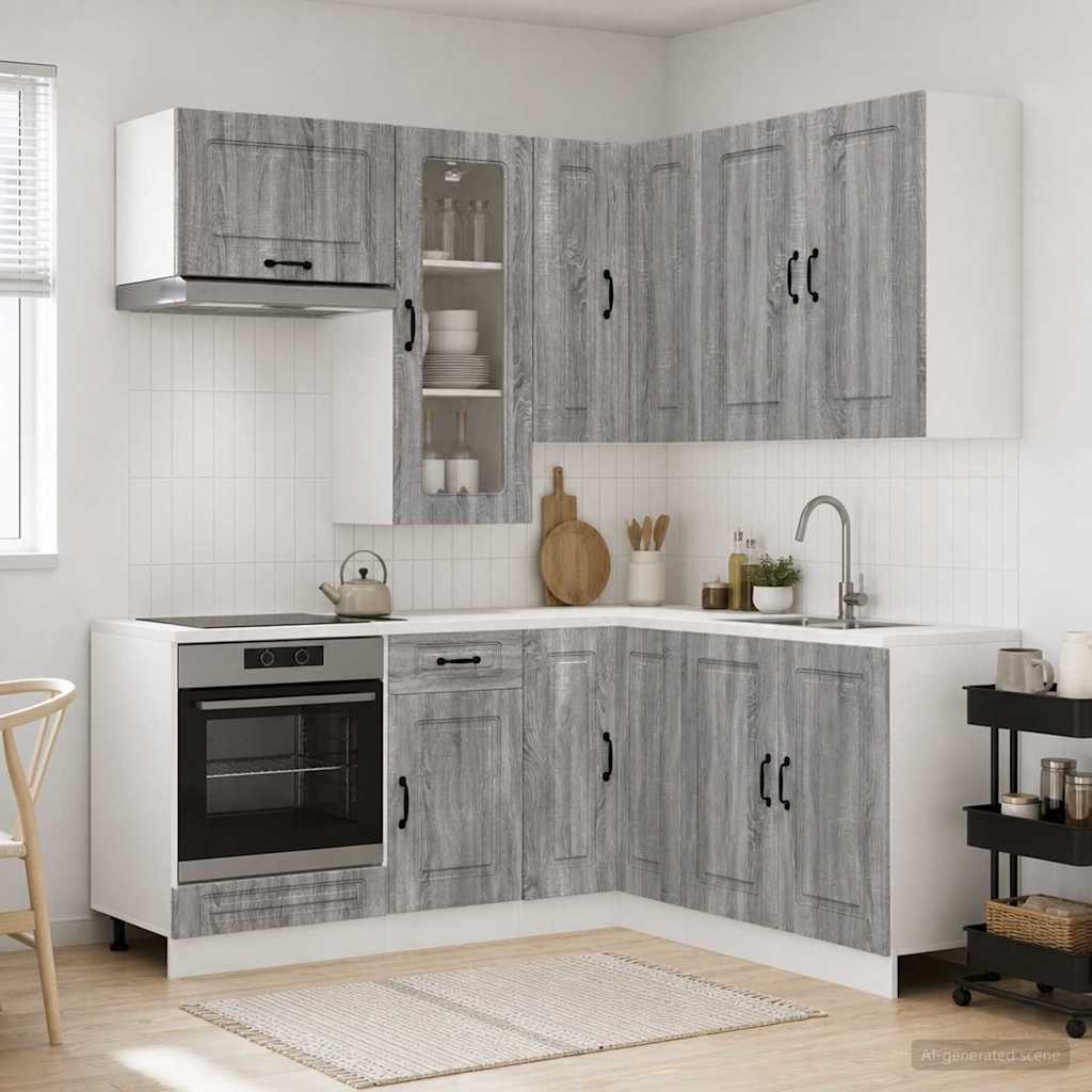 Kücheneinheit KALMAR 8 stk. Grau Sonoma Holzwerkstoff
