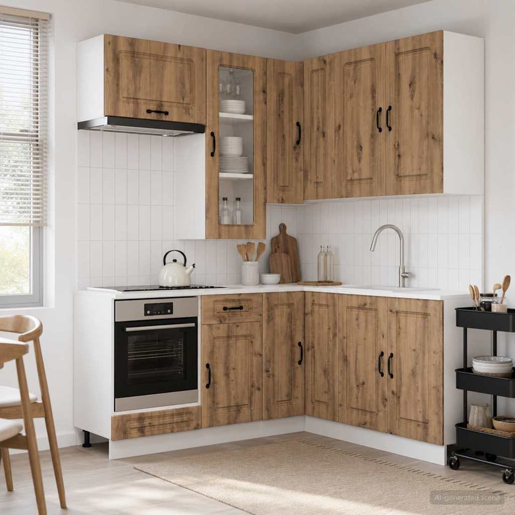Kücheneinheit KALMAR 8 pcs Artisan-Eiche Holzwerkstoff