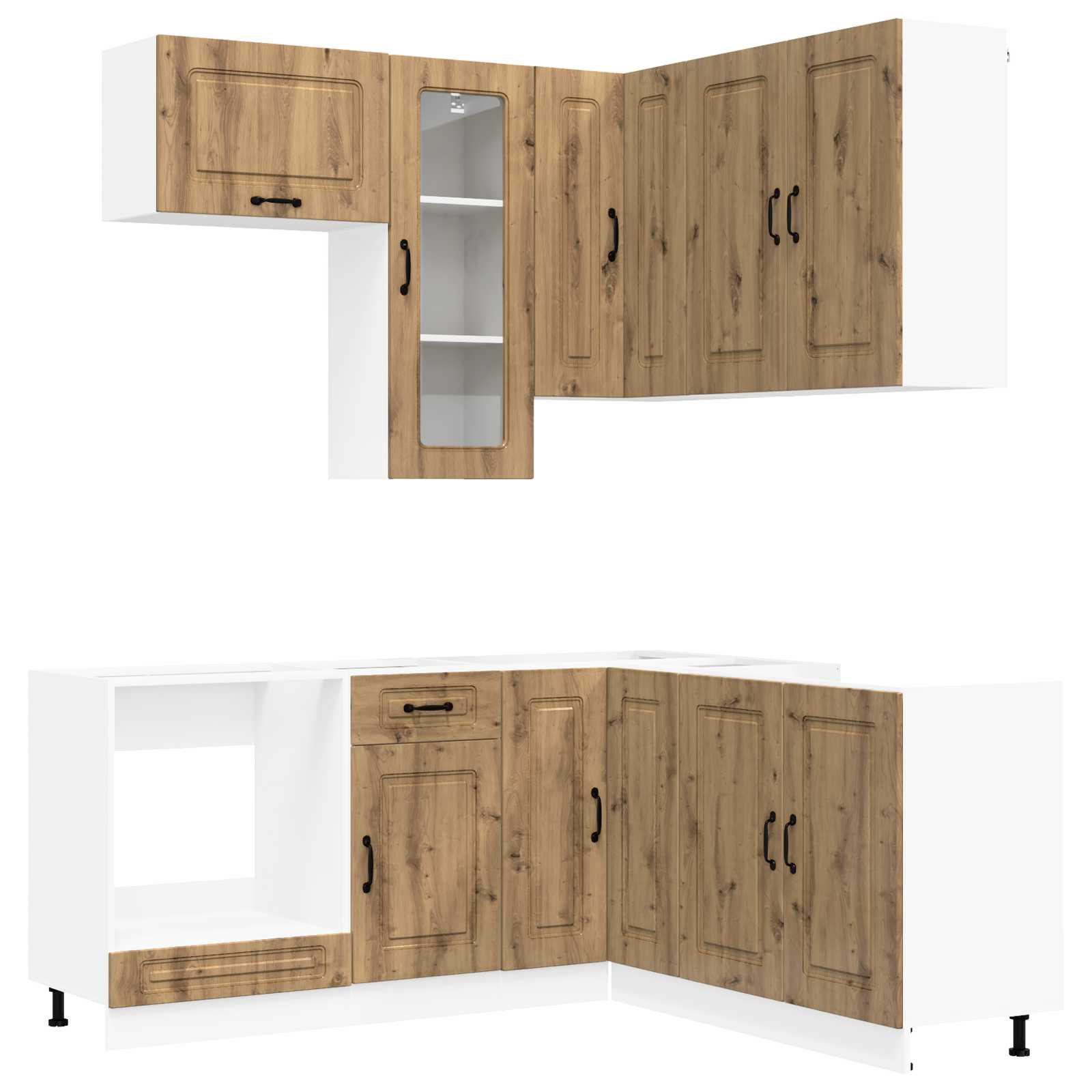 Kücheneinheit KALMAR 8 pcs Artisan-Eiche Holzwerkstoff