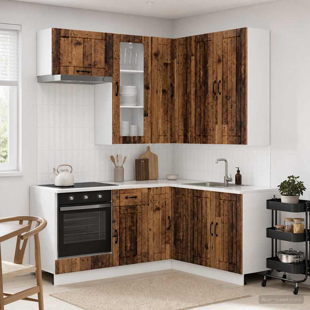 Kücheneinheit LUCCA 8 stk. Altholz Holzwerkstoff