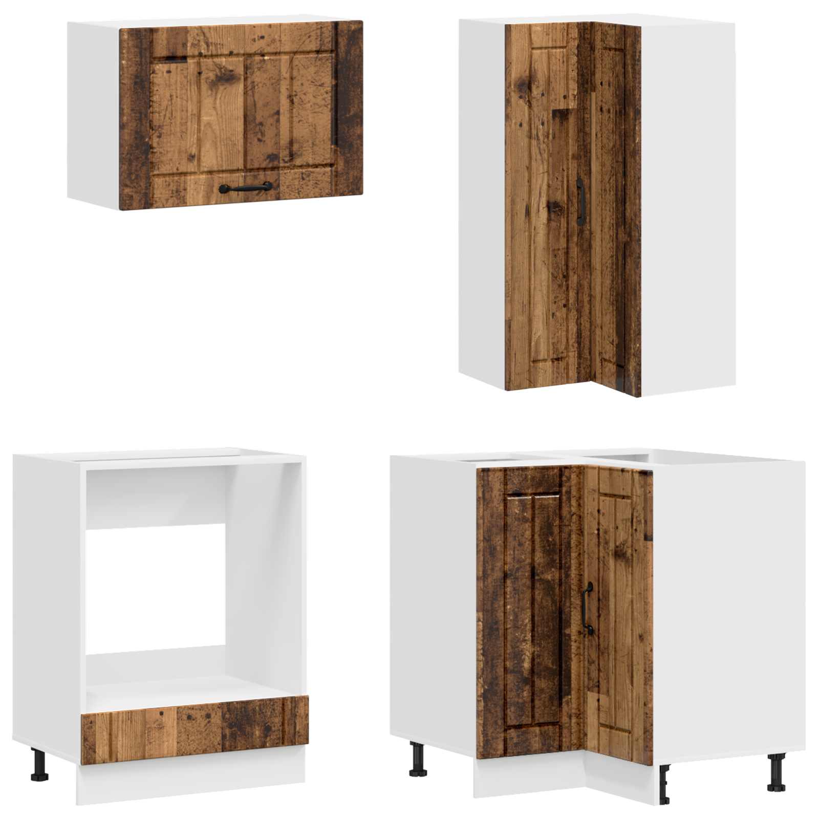 Kücheneinheit LUCCA 8 stk. Altholz Holzwerkstoff