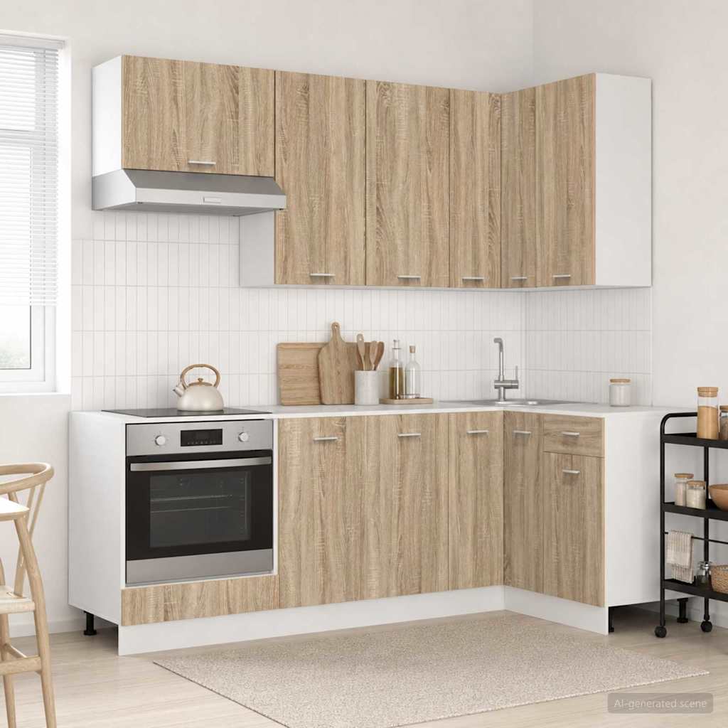 Kücheneinheit LYON 8 pcs Sonoma-Eiche Holzwerkstoff