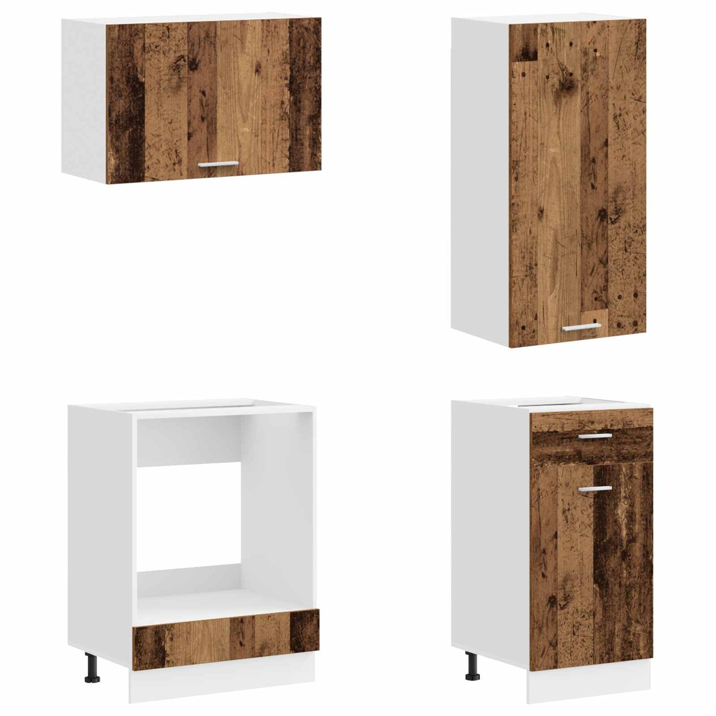 Kücheneinheit LYON 8 stk. Altholz Holzwerkstoff