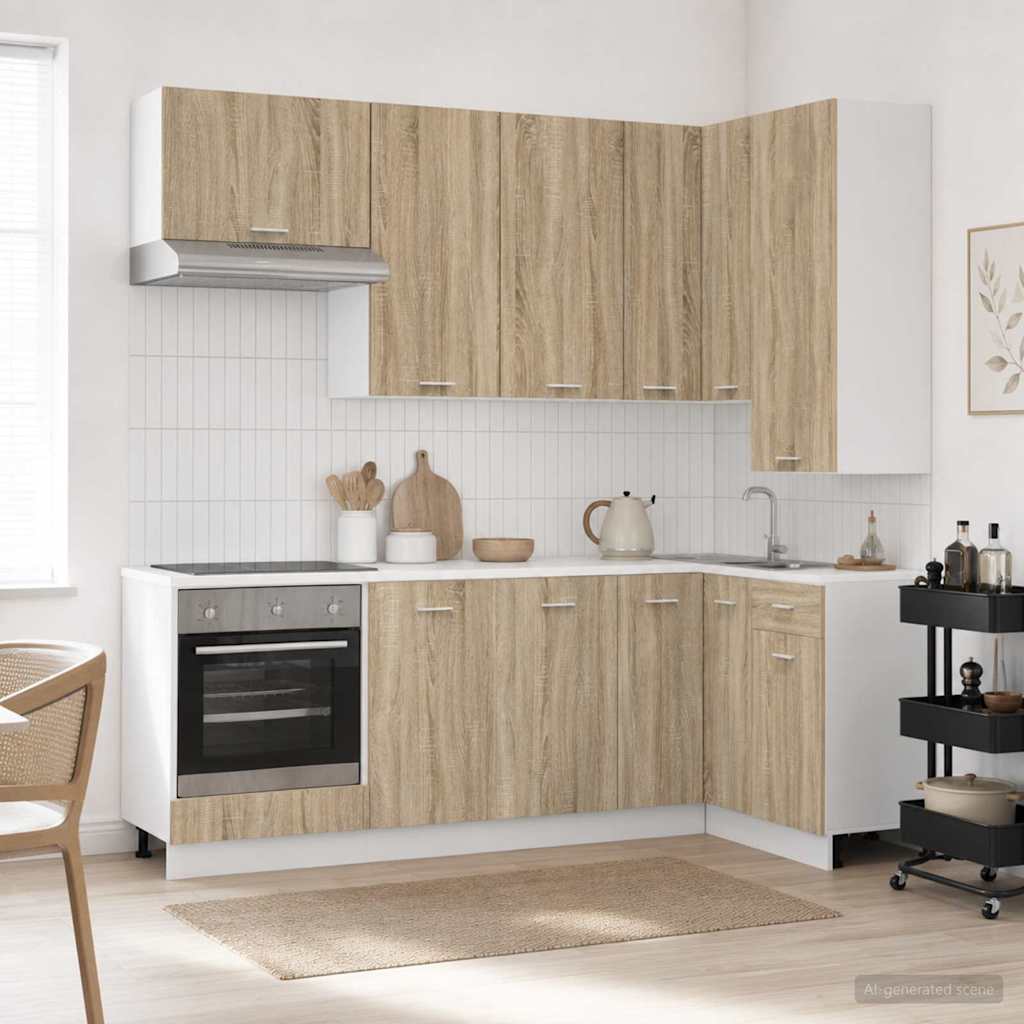 Kücheneinheit LYON 8 pcs Sonoma-Eiche Holzwerkstoff