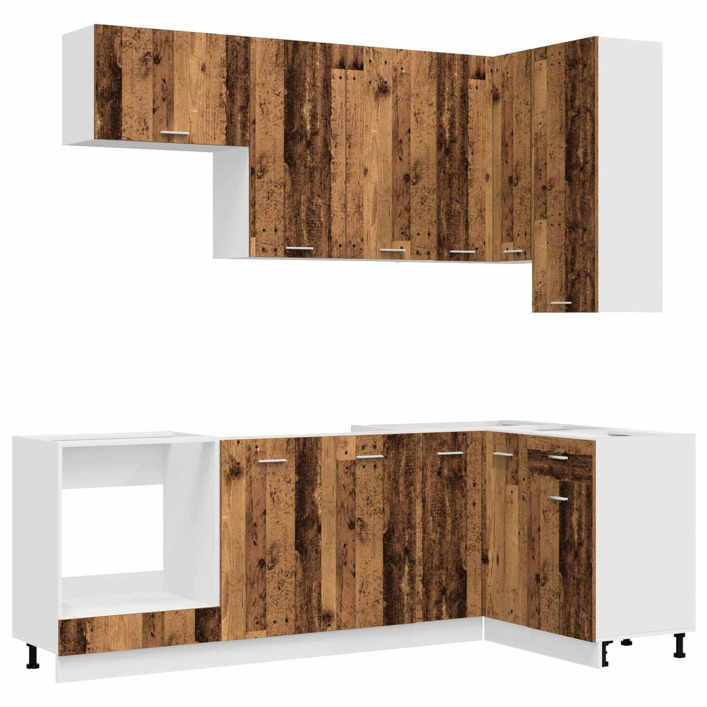Kücheneinheit LYON 8 pcs Altholz Holzwerkstoff