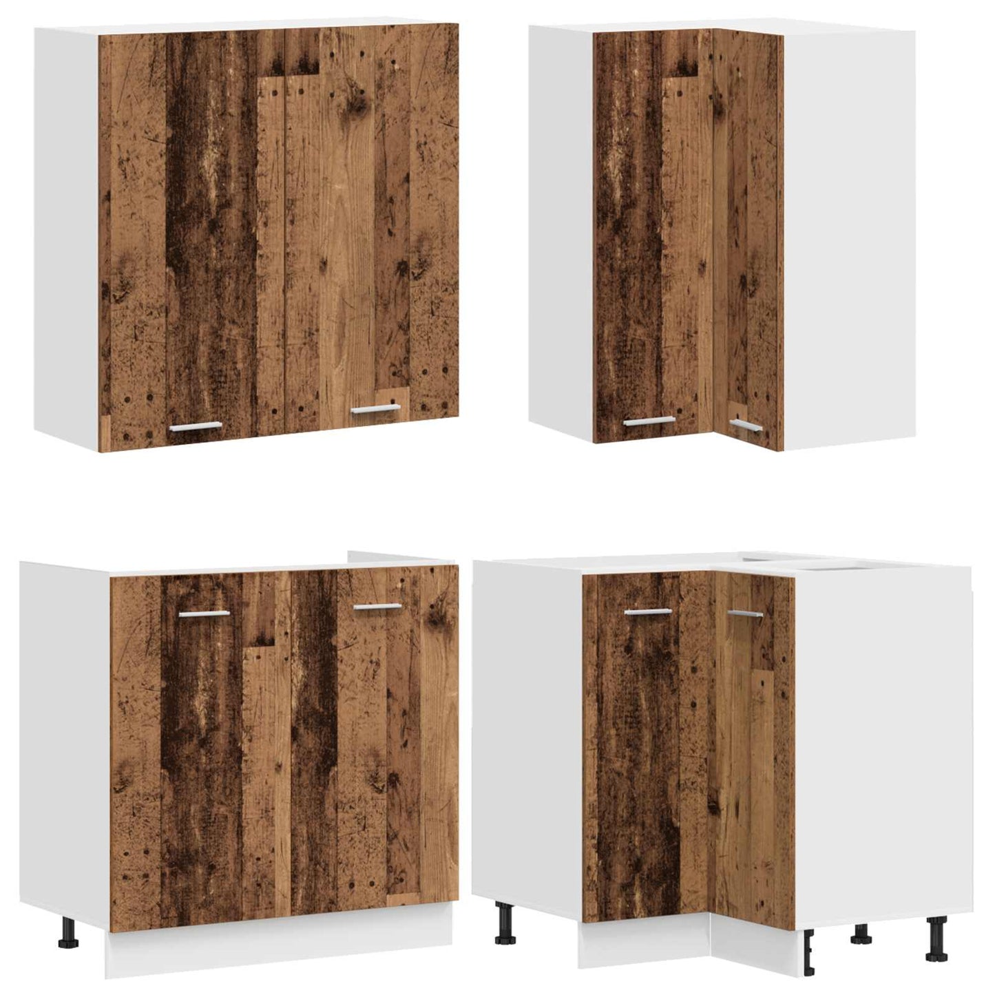 Kücheneinheit LYON 8 stk. Altholz Holzwerkstoff