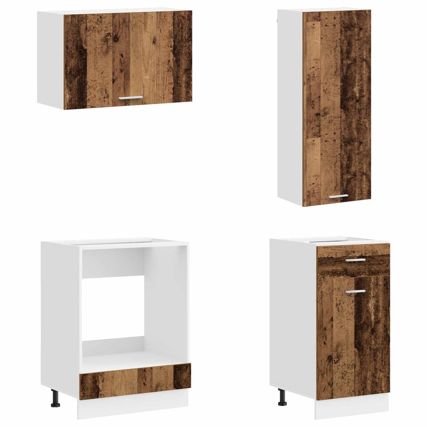 Kücheneinheit LYON 8 stk. Altholz Holzwerkstoff