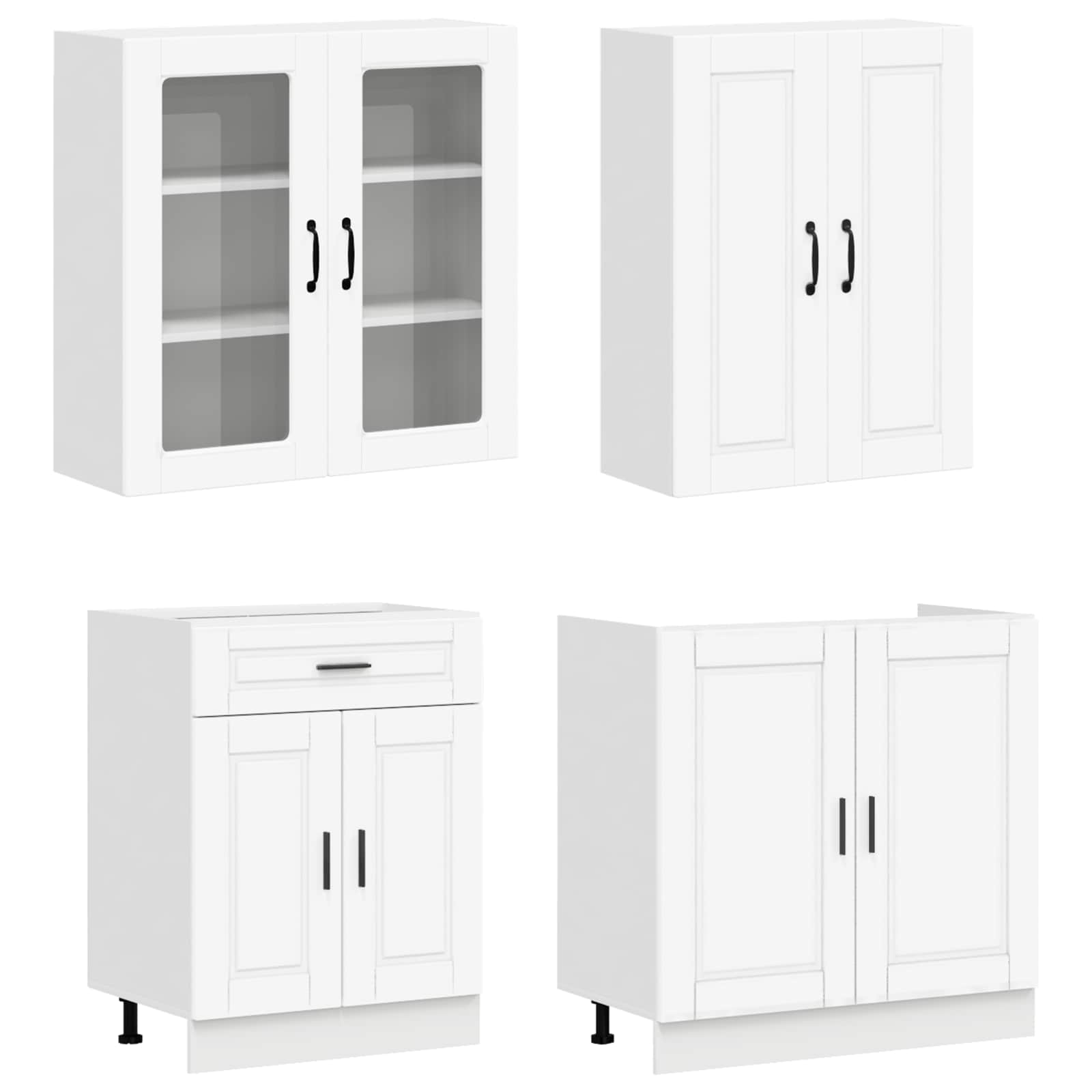 Kücheneinheit PORTO 8 pcs Weiß Holzwerkstoff