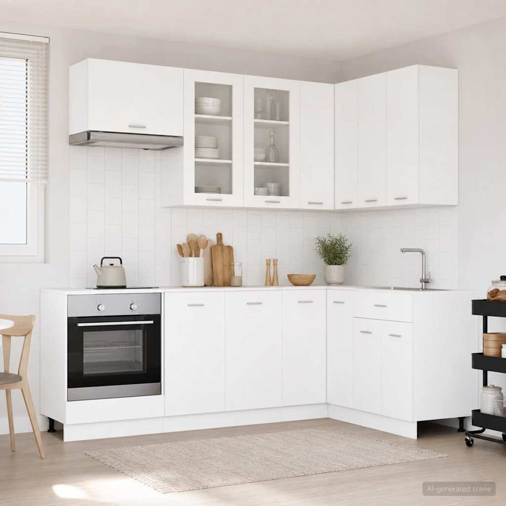 Kücheneinheit LYON 8 stk. Weiß Holzwerkstoff
