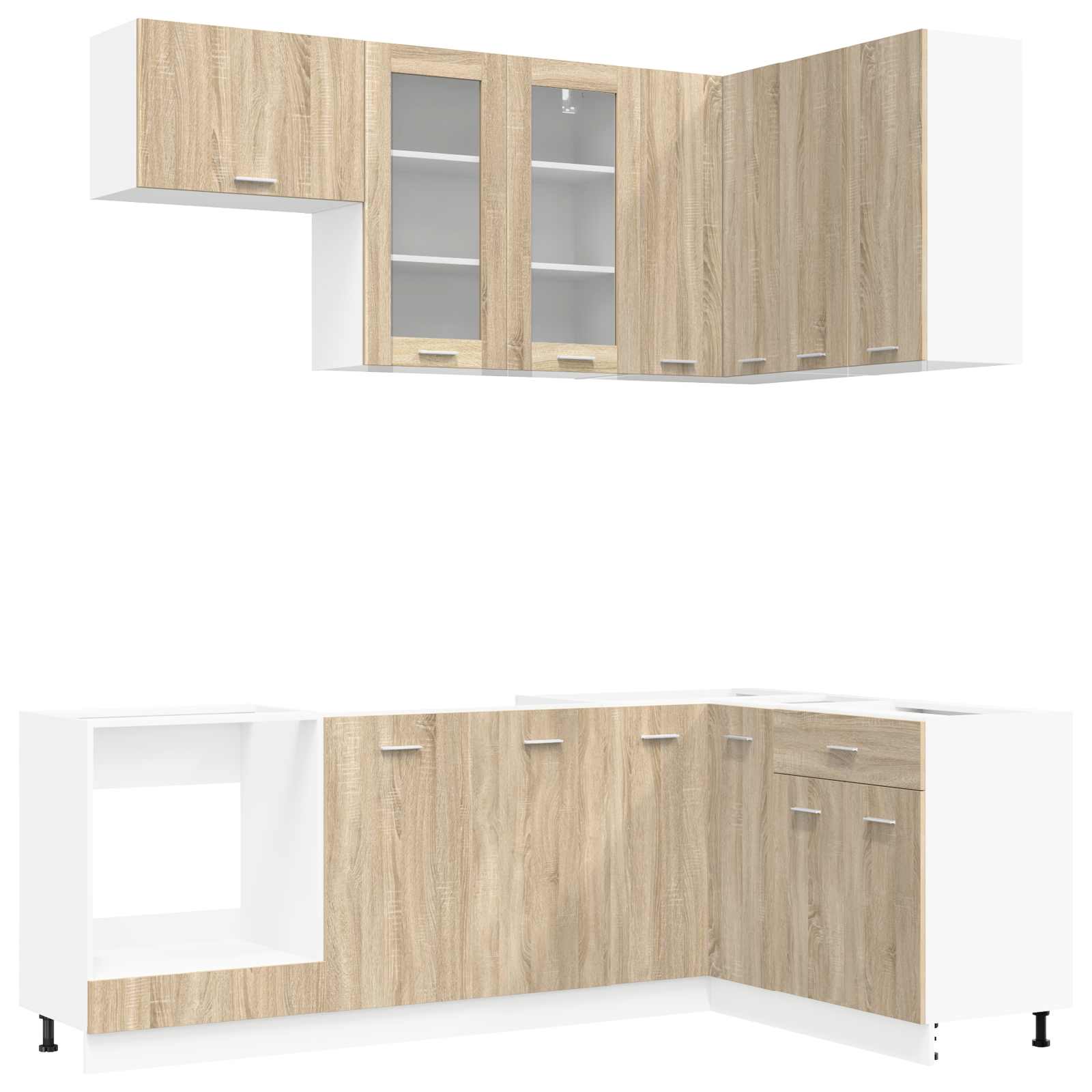Kücheneinheit LYON 8 pcs Sonoma-Eiche Holzwerkstoff