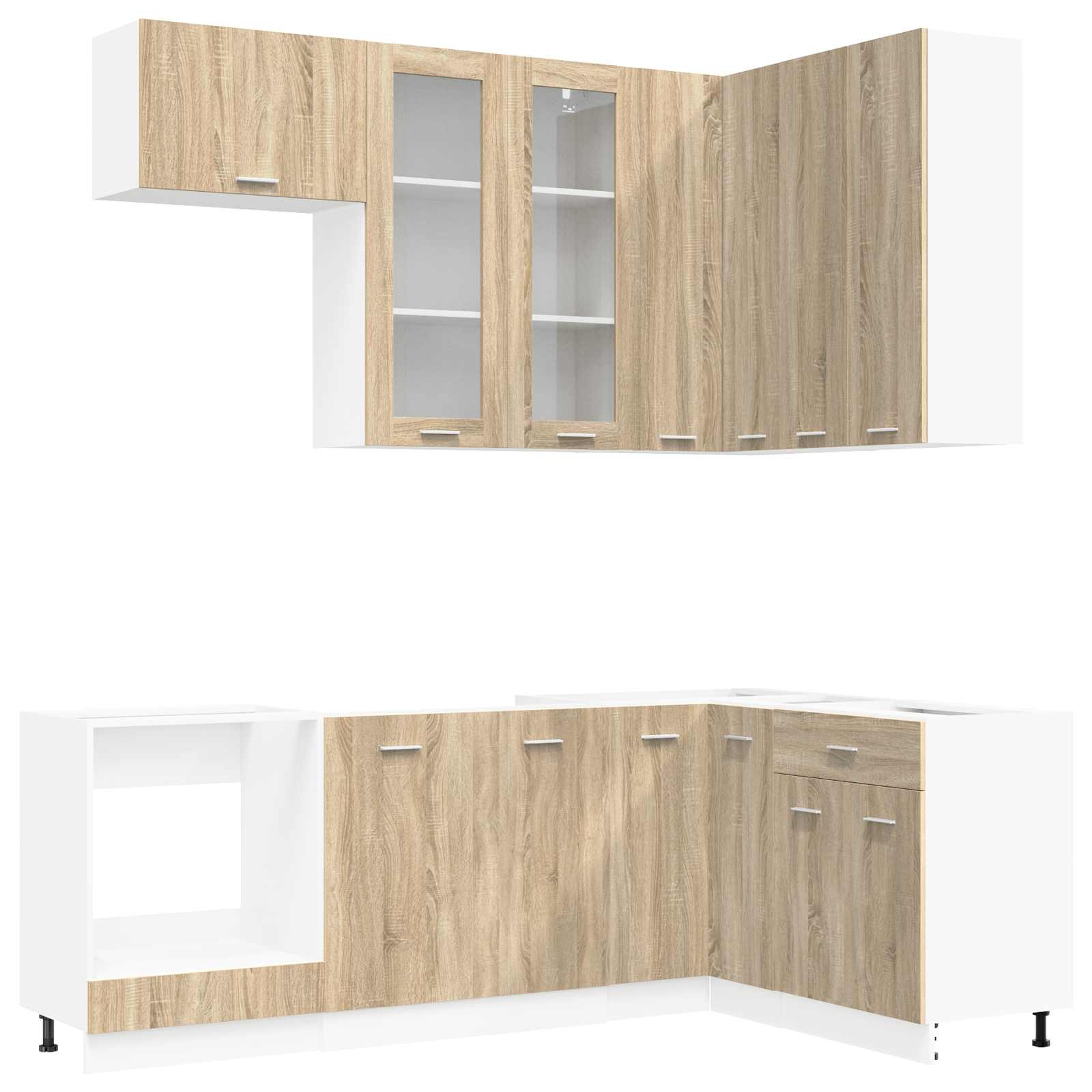Kücheneinheit LYON 8 stk. Sonoma-Eiche Holzwerkstoff