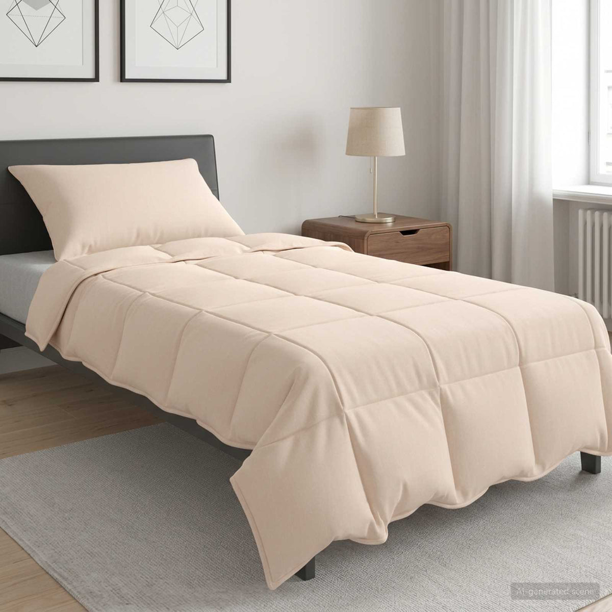 Bettwäsche-Set 2 stk. Sommer 100% natürlicher Kapok Beige