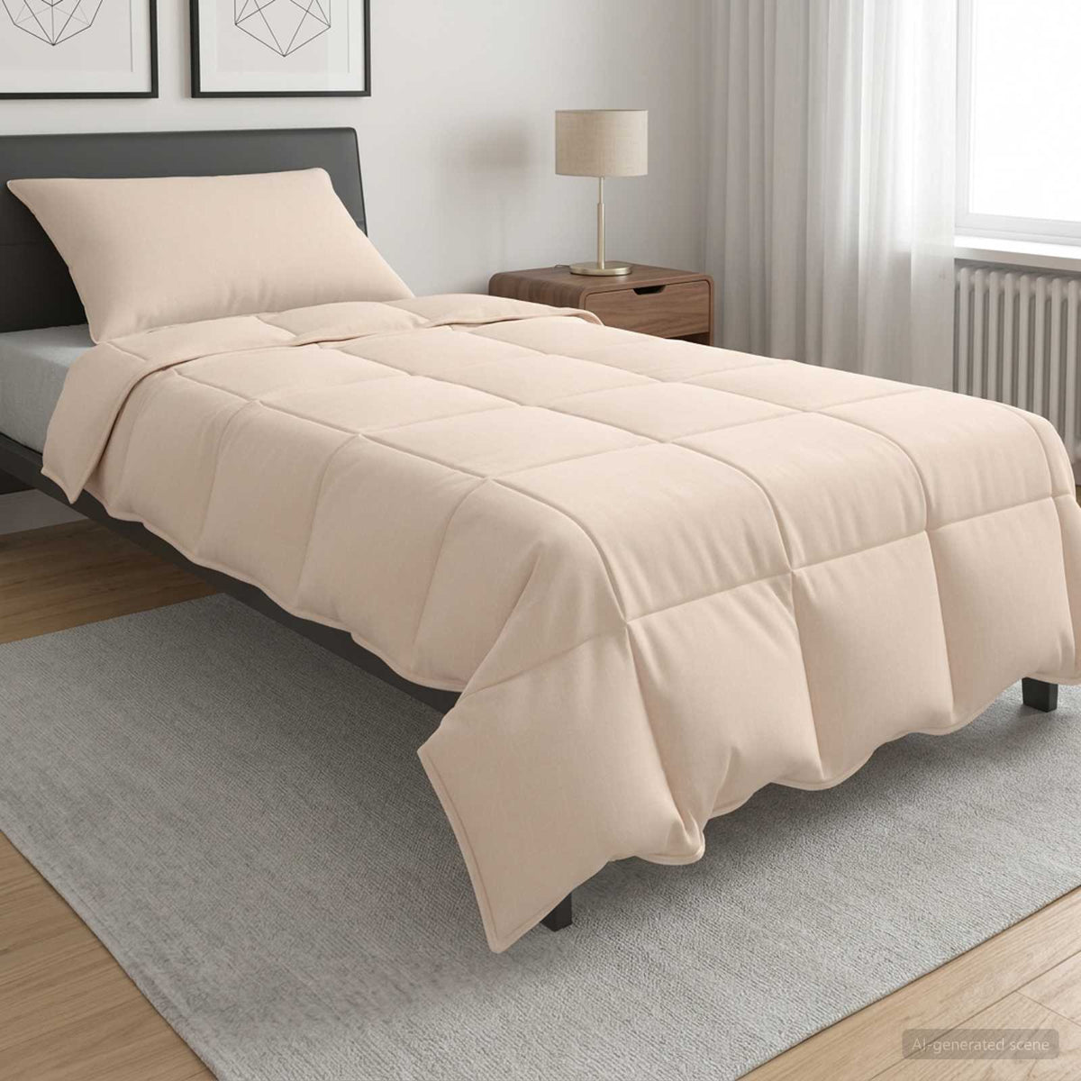 Bettwäsche-Set 2 stk. 137 x 200 cm Winter 350 gsm Beige