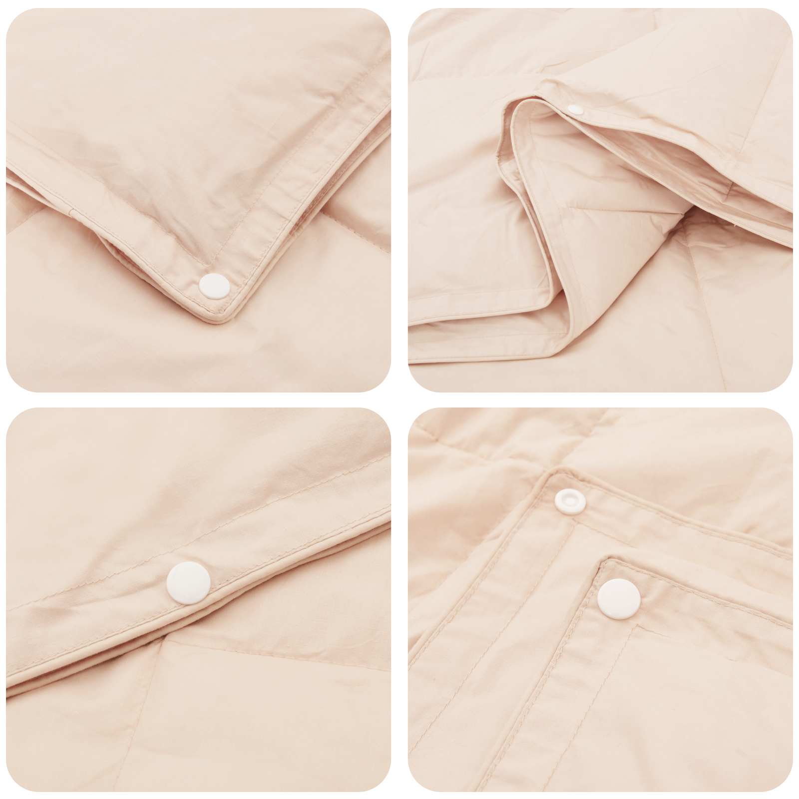 Bettwäsche-Set Beige 137 x 200 cm Baumwolle, Kapok, Polyester