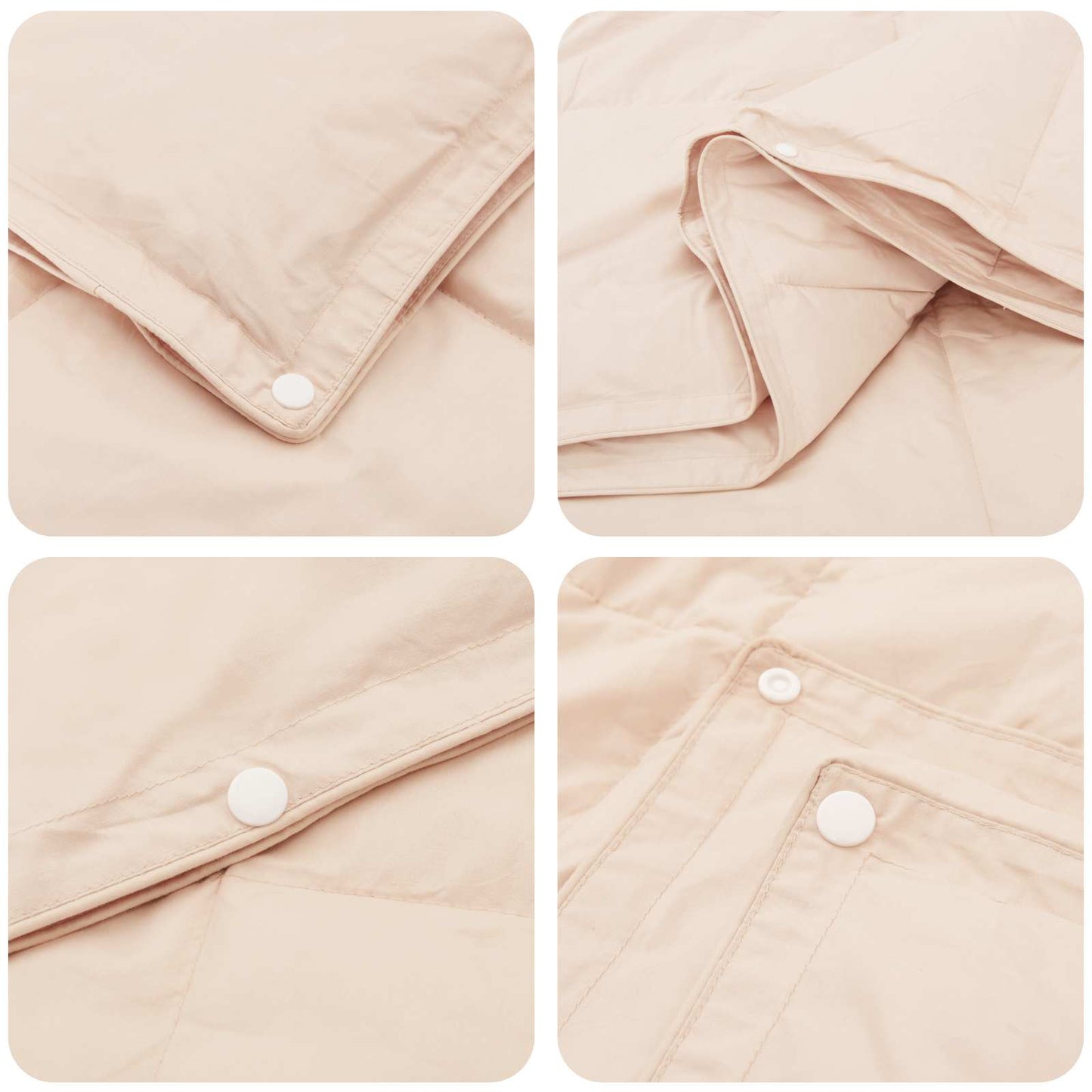 Bettwäsche-Set Beige 137 x 200 cm Baumwolle, Kapok, Polyester