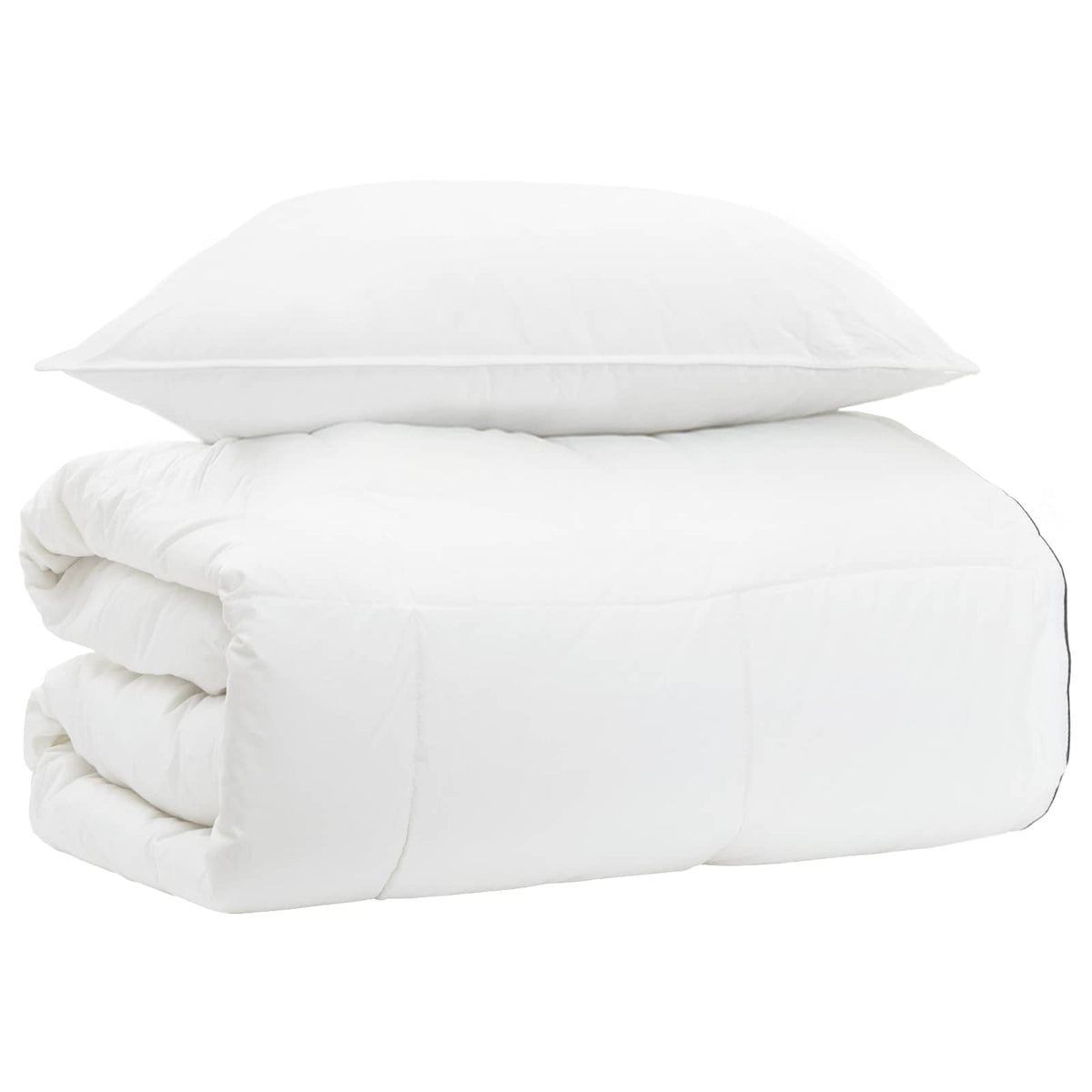 Bettwäsche-Set Weiß 137 x 200 cm Baumwolle, Bambus, Polyester