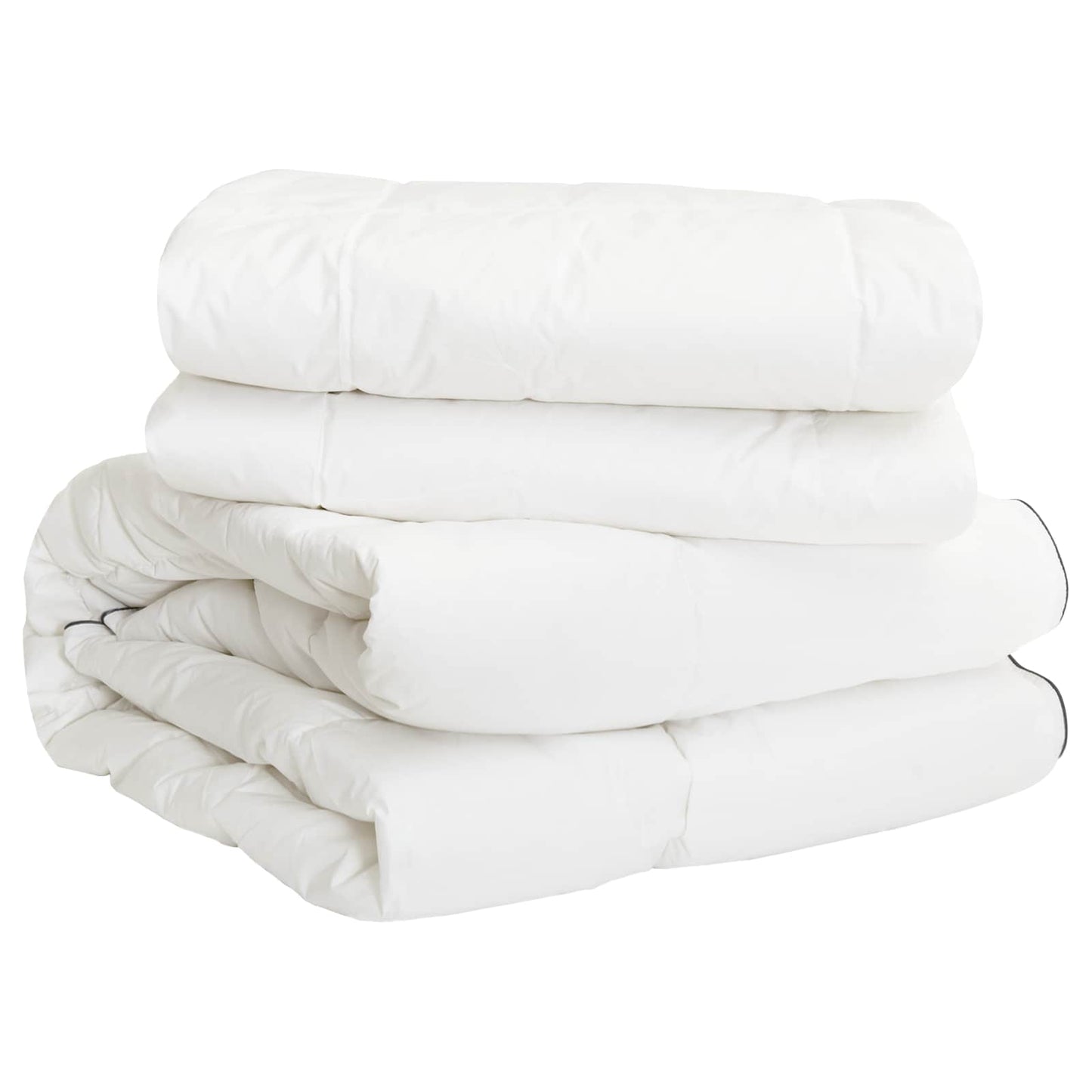Bettwäsche-Set Weiß 137 x 200 cm Baumwolle, Bambus, Polyester