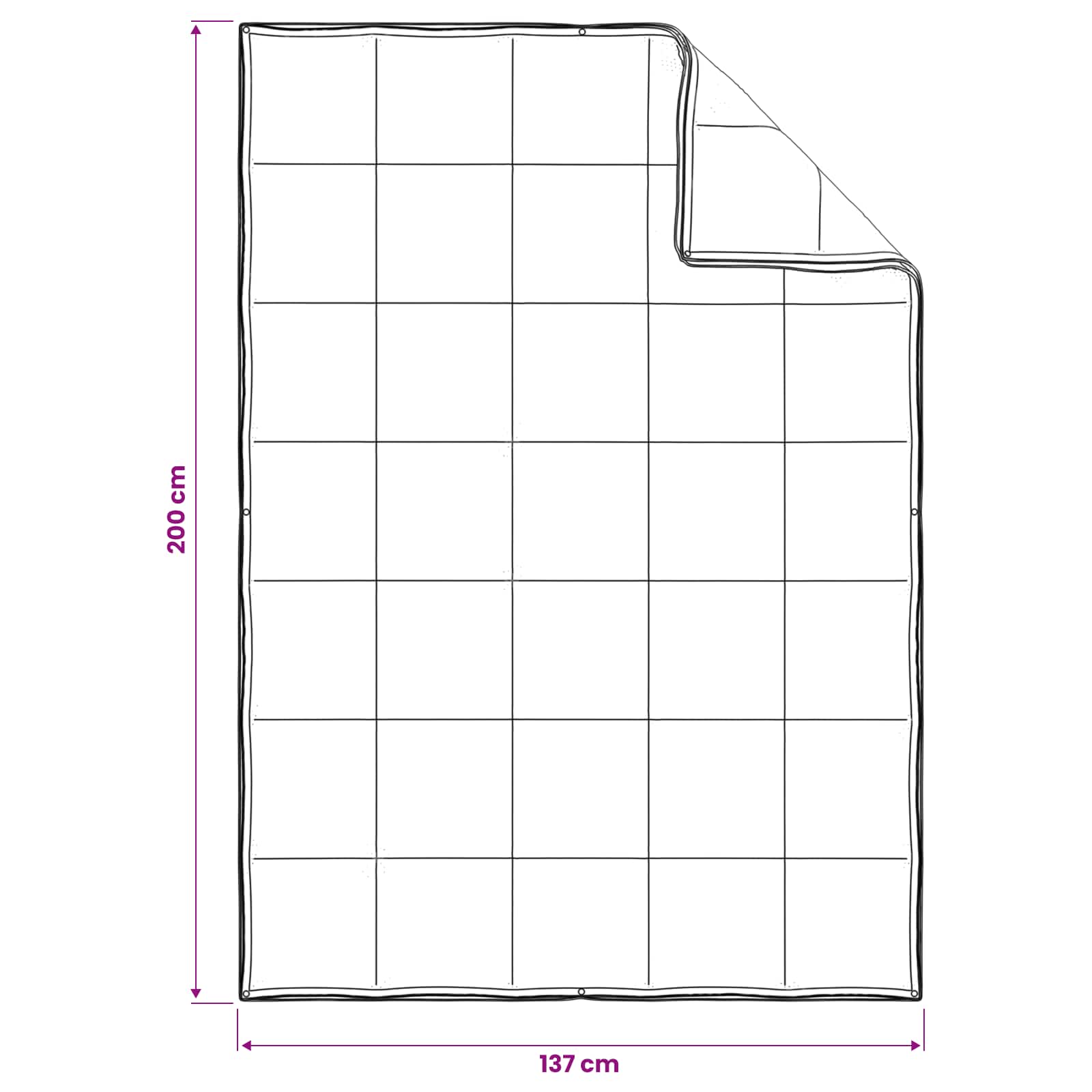 Bettwäsche-Set Weiß 137 x 200 cm Baumwolle, Bambus, Polyester