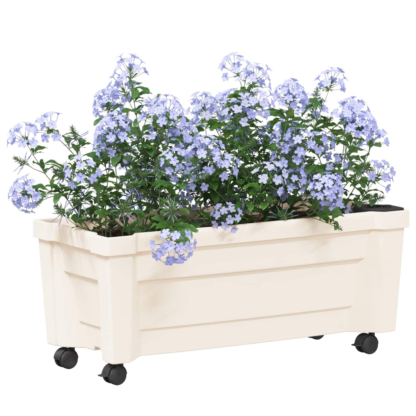 Calypso Blumentopf mit Rädern PP Weiß