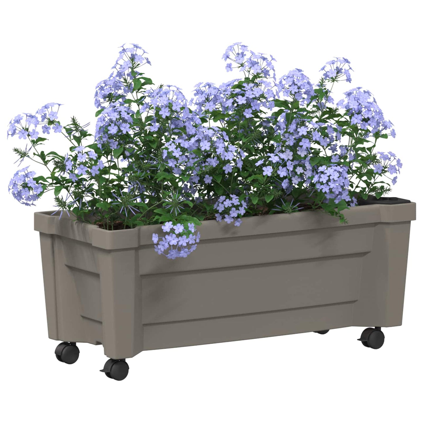 Calypso Blumentopf mit Rädern PP Grau