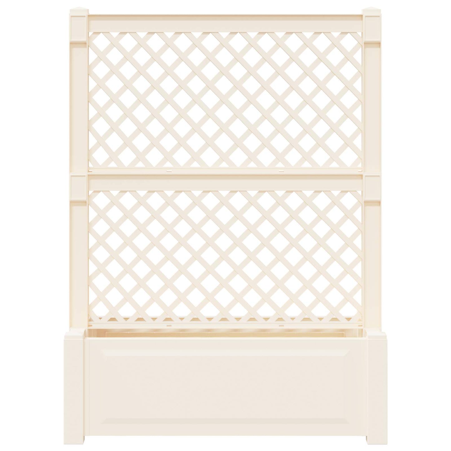 Großer Pflanzer mit Spalier Weiß 99,5 x 43 x 133,5 PP