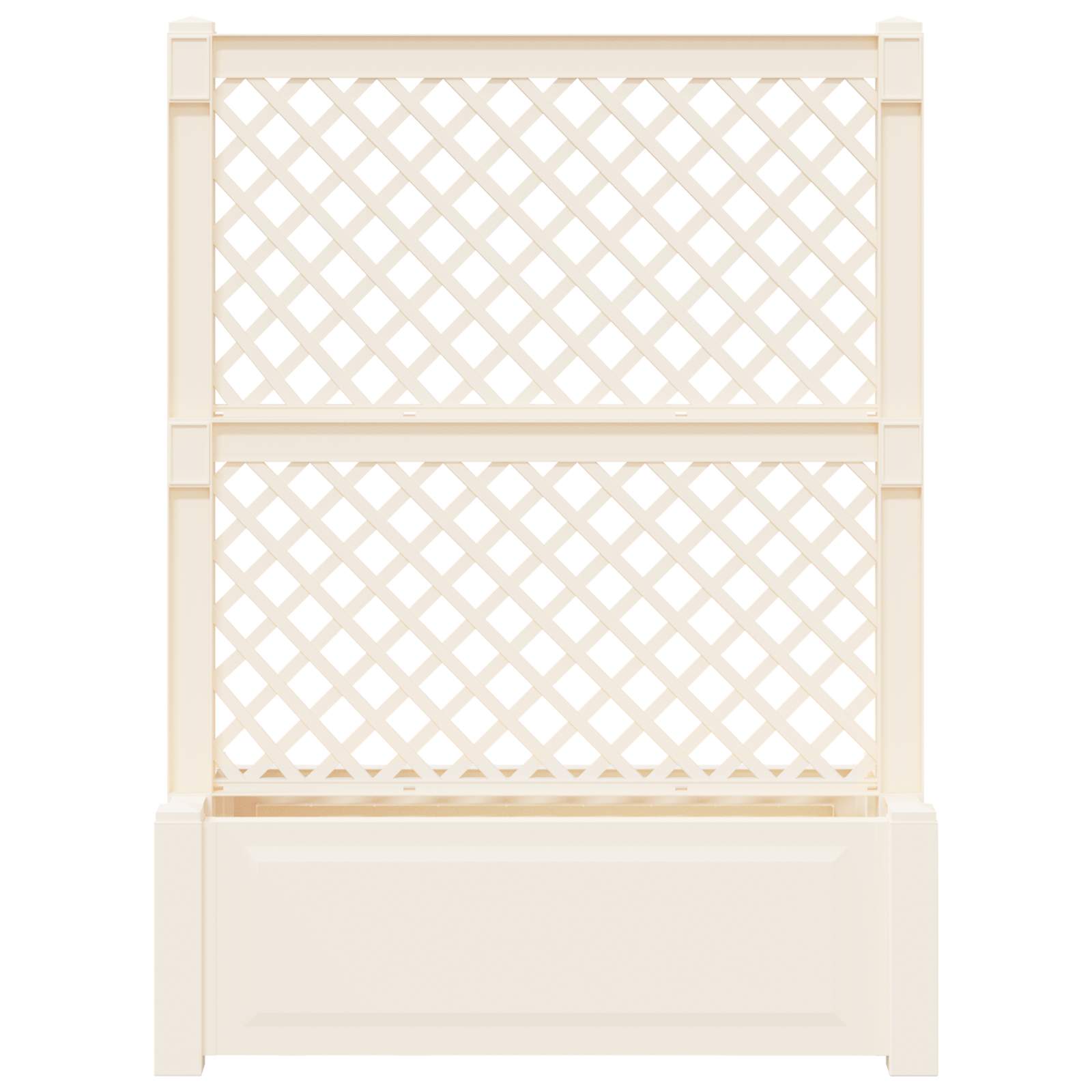 Großer Pflanzer mit Spalier Weiß 99,5 x 43 x 133,5 PP