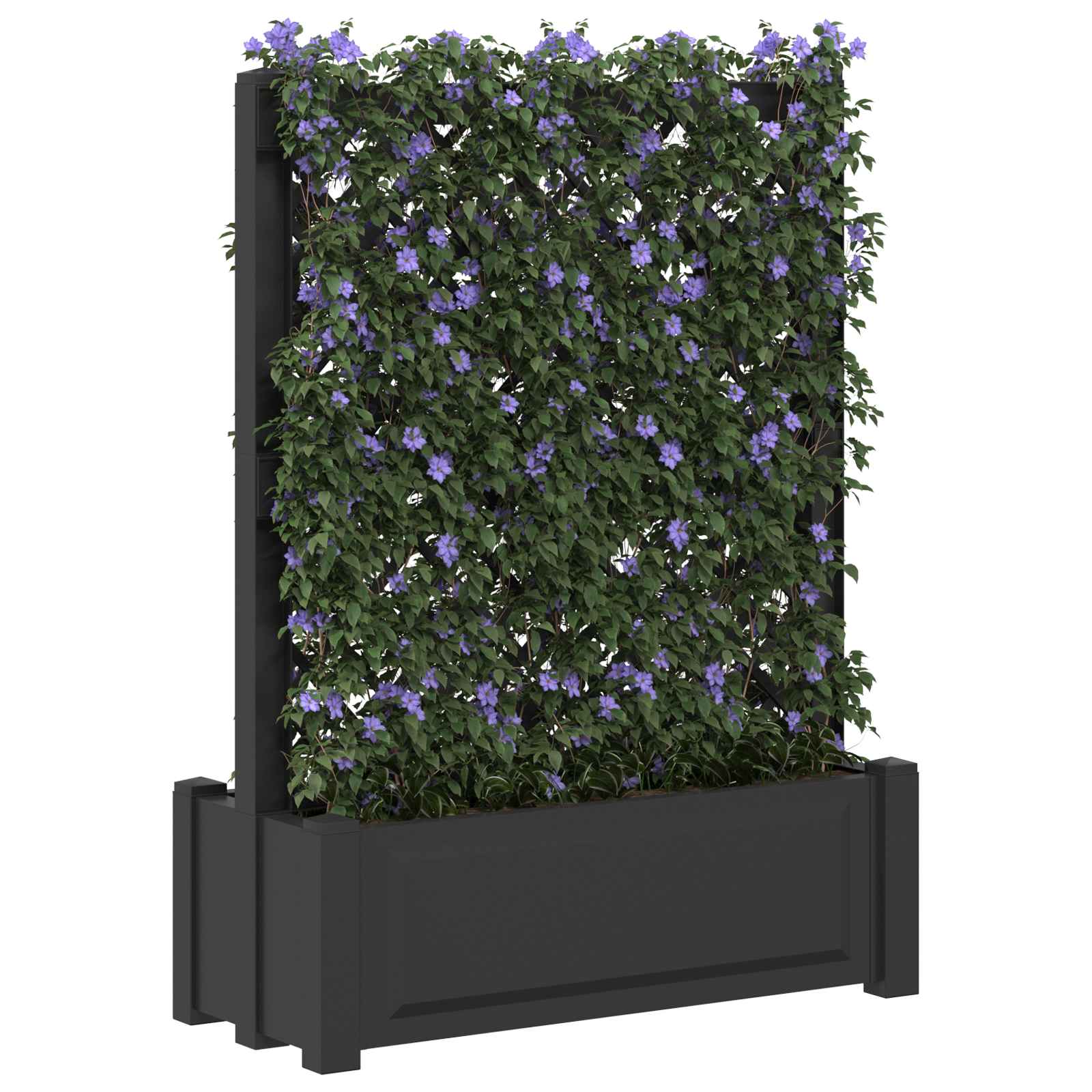 Großer Pflanzer mit Spalier Anthrazit 99,5 x 43 x 133,5 PP