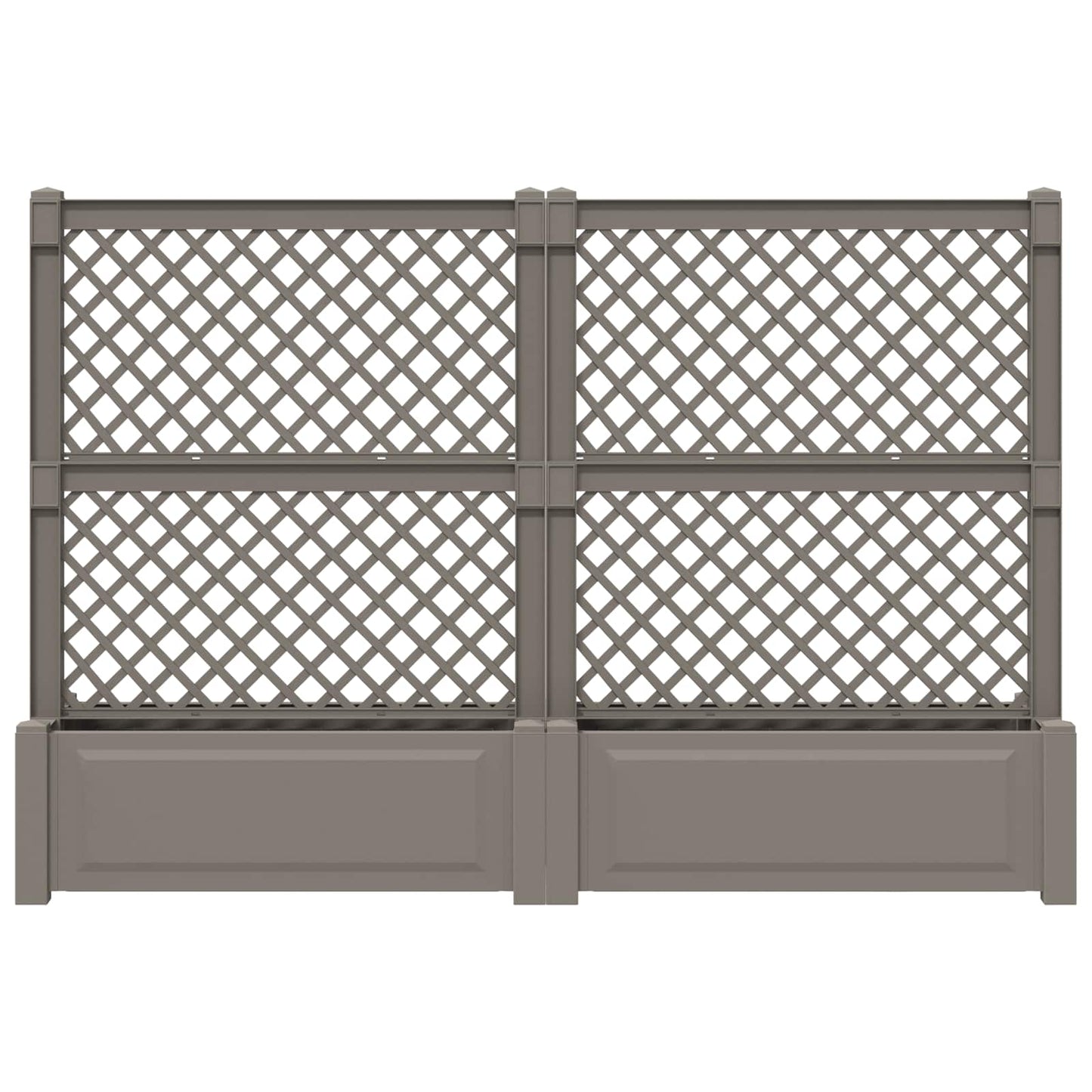 Großer Pflanzer mit Spalier 2 stk. PP Grau