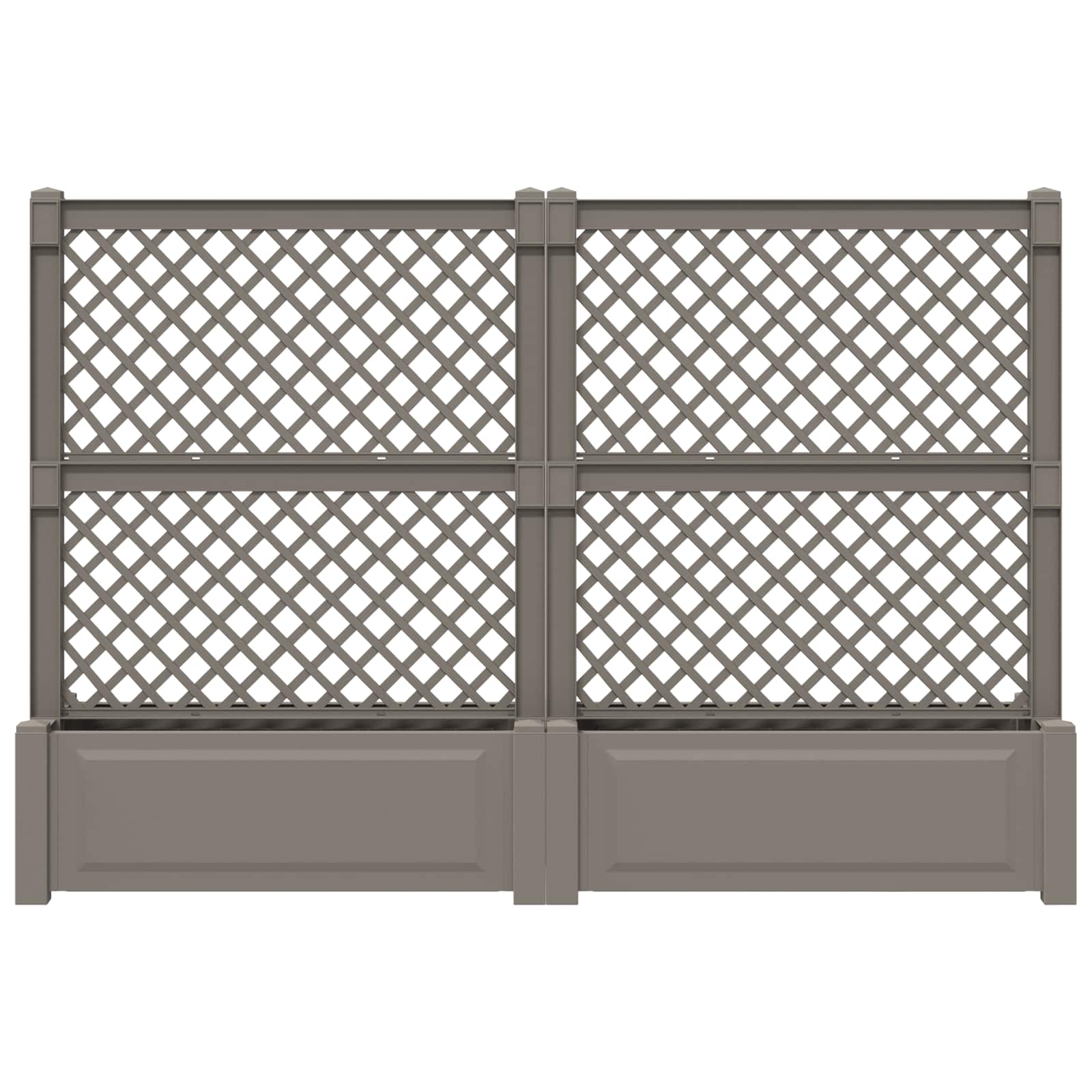 Großer Pflanzer mit Spalier 2 stk. PP Grau