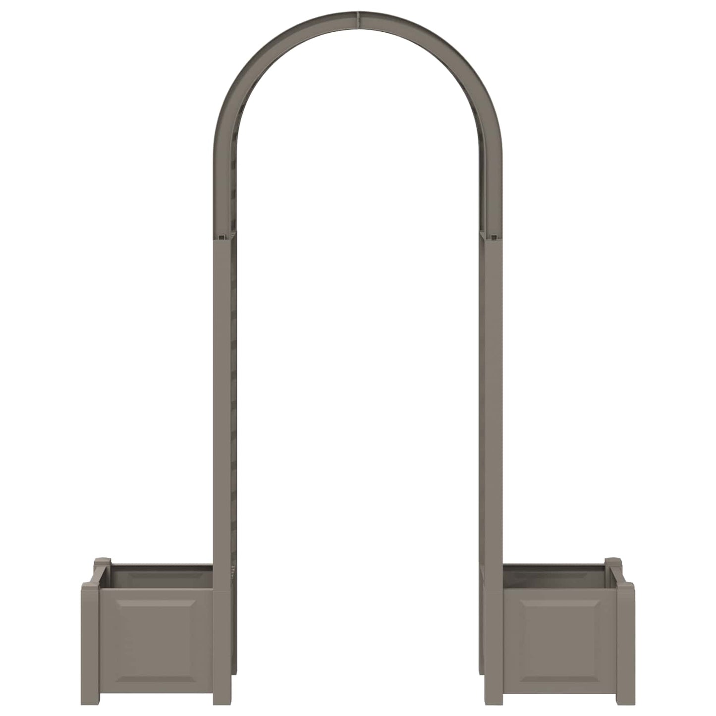 Rosenbogen mit Pflanzer Grau 168,5 x 43 x 207 cm PP