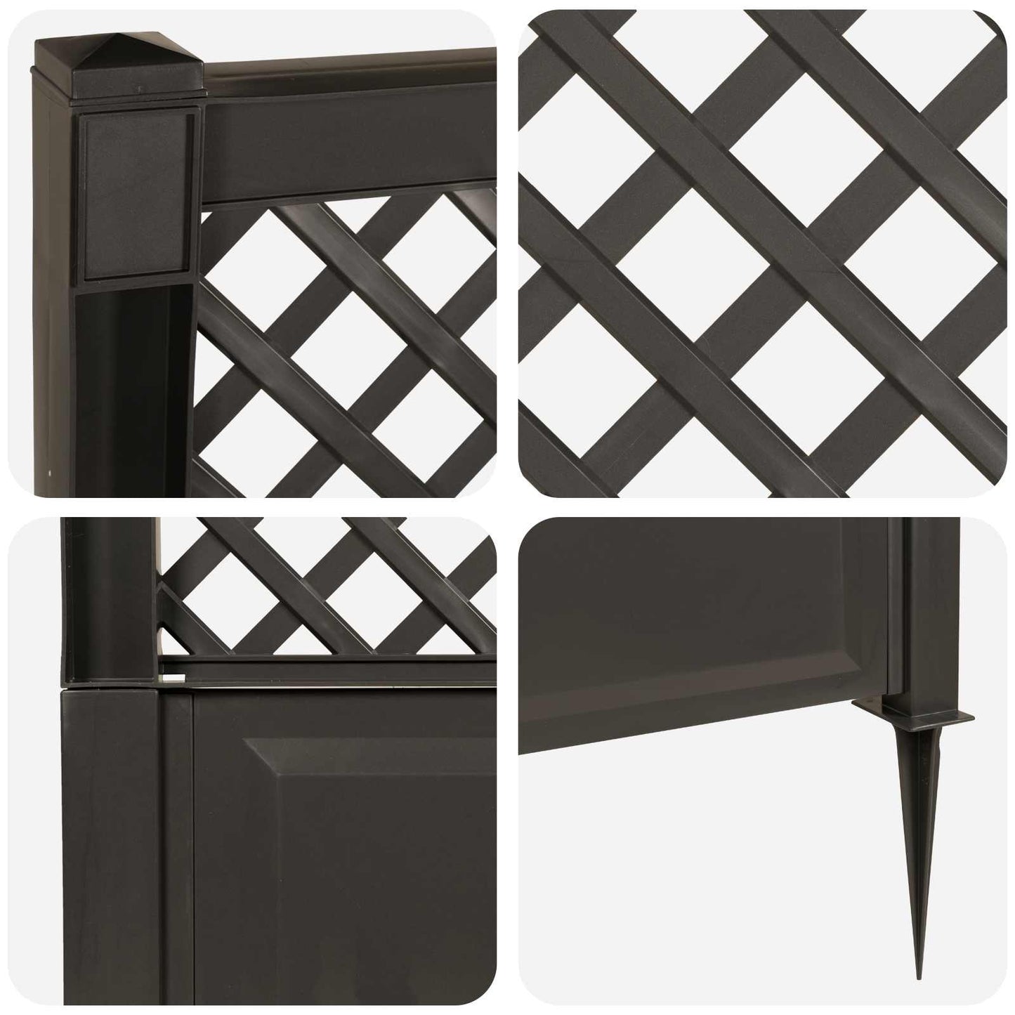 Trellis mit Spike PP Anthrazit